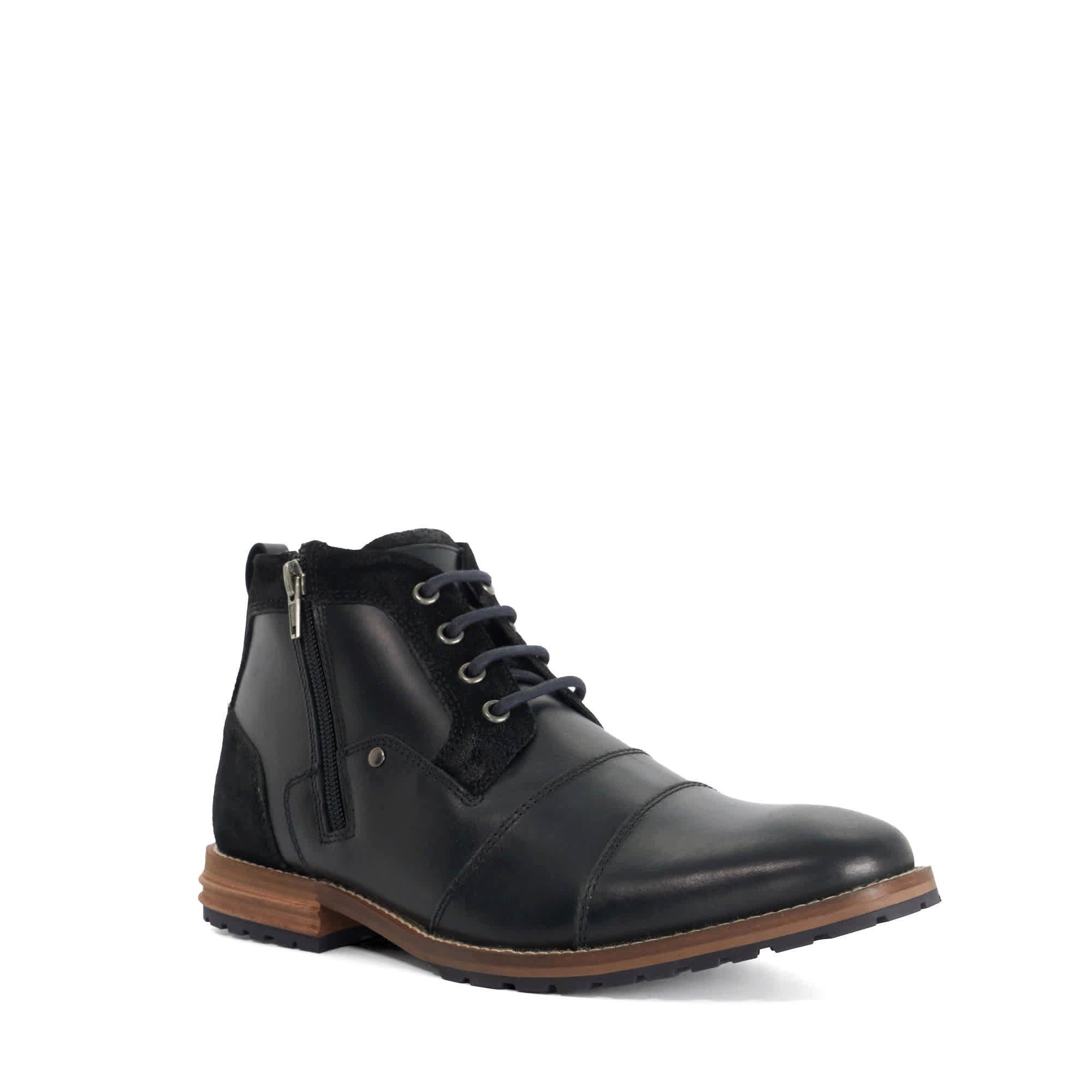 Black Leather - Dune London - Men's Cappa Leather Chukka Boots - 2