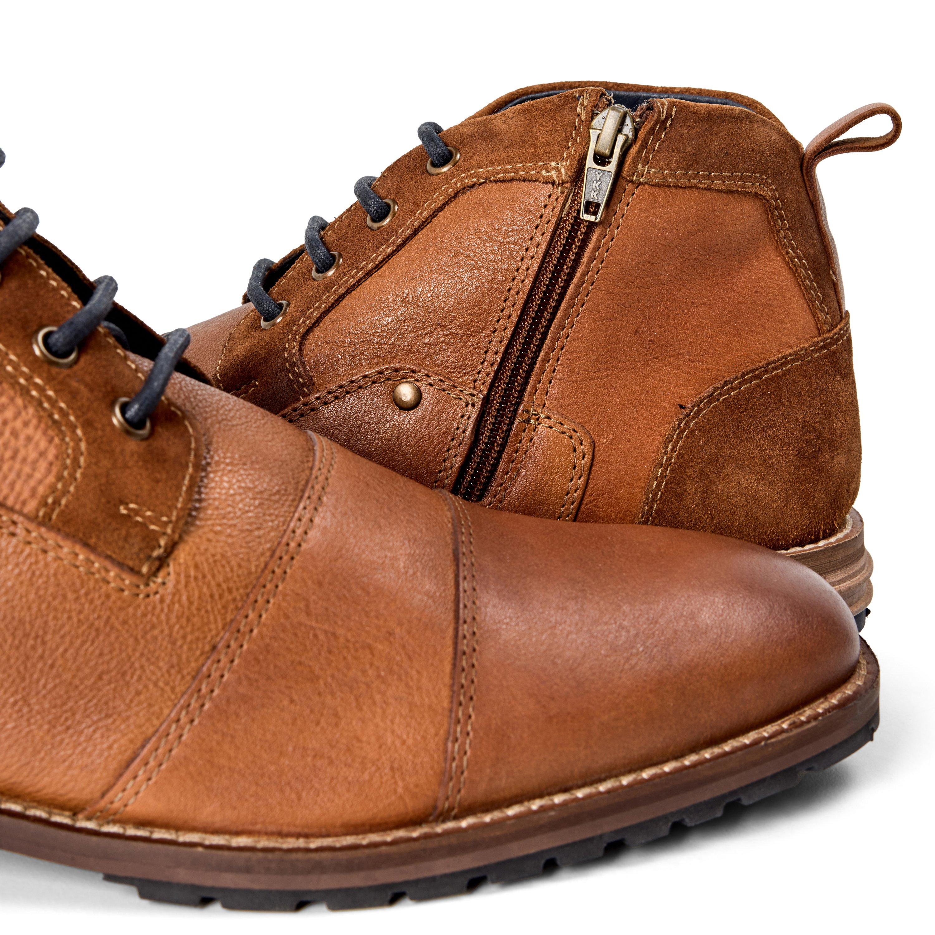 Tan Leather - Dune London - Men's Cappa Leather Chukka Boots - 3