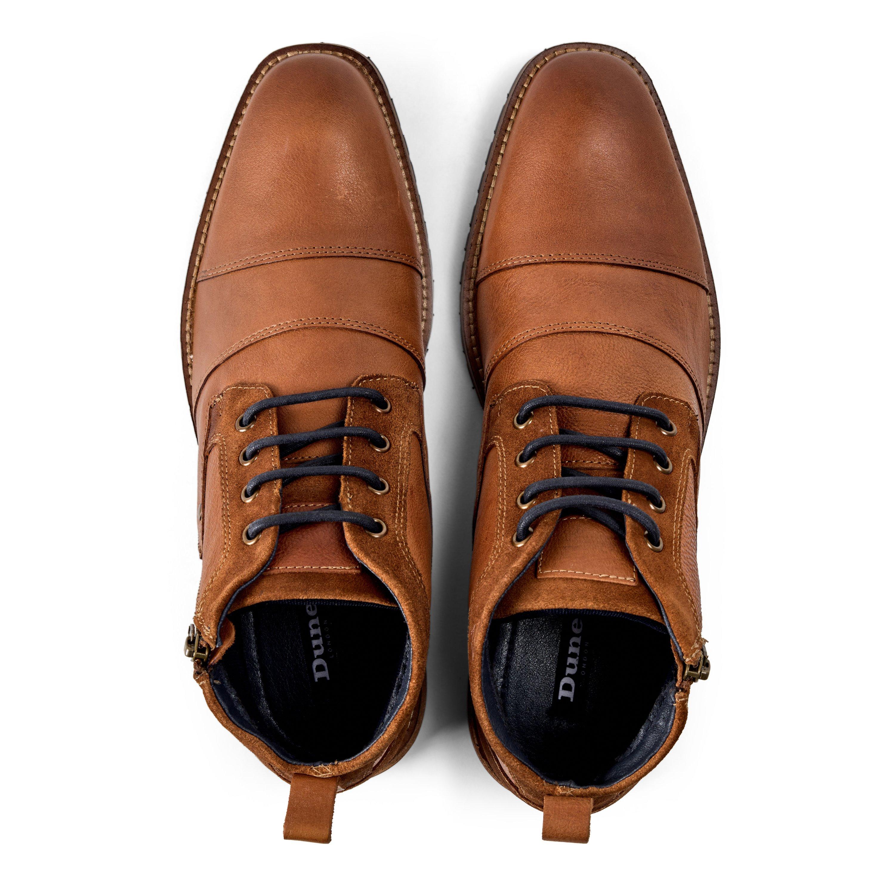 Tan Leather - Dune London - Men's Cappa Leather Chukka Boots - 4