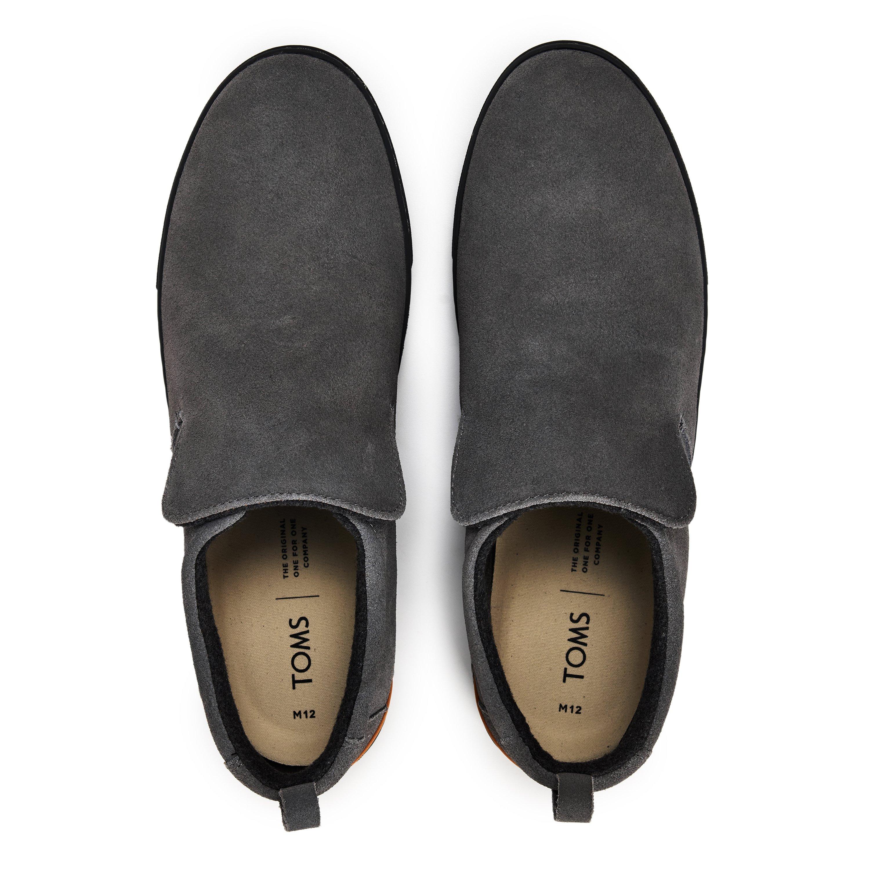 Grey - Toms - Suede Pxtn Slip on Mens - 4