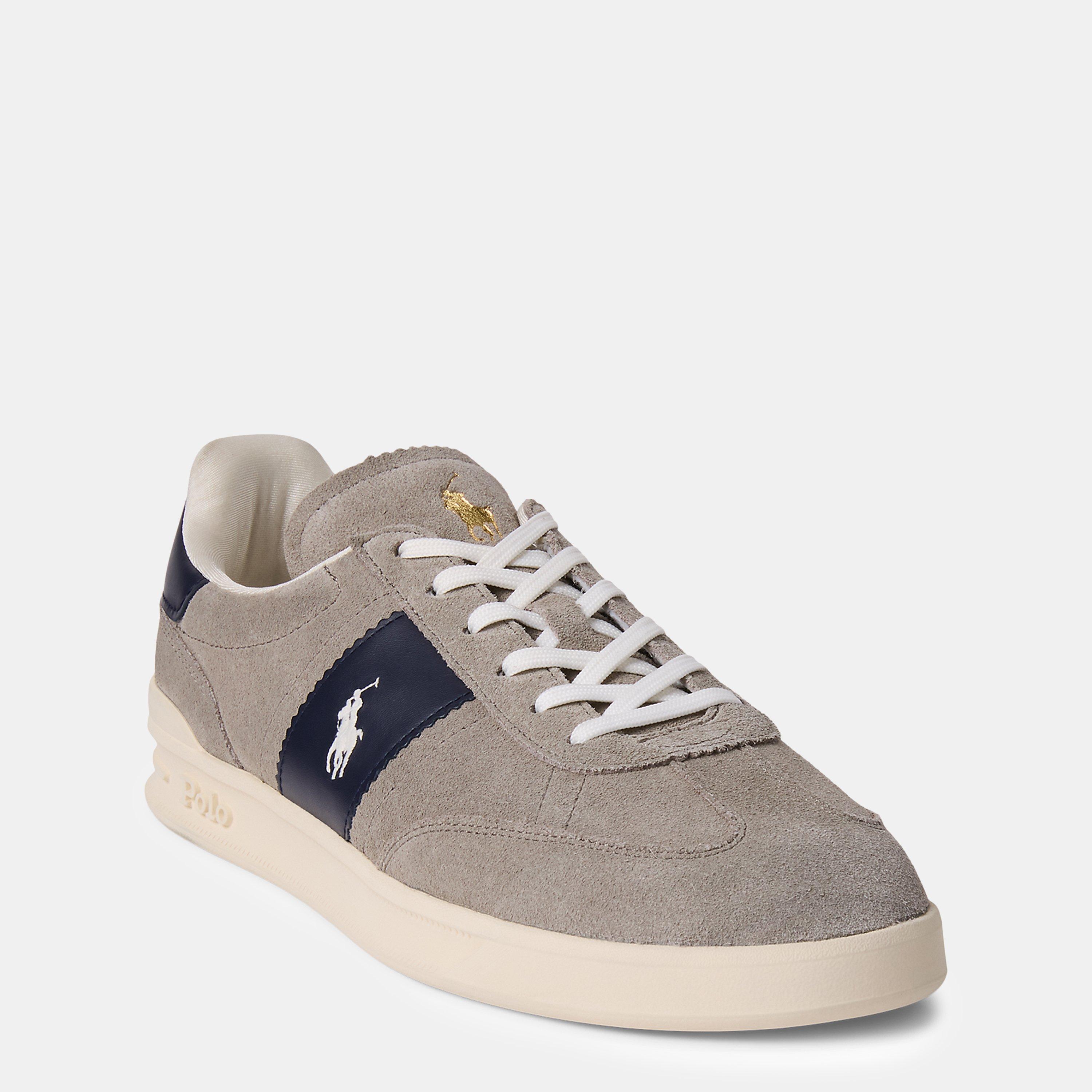 Earth Grey/Navy - Polo Ralph Lauren - Heritage Aera Trainers - 2