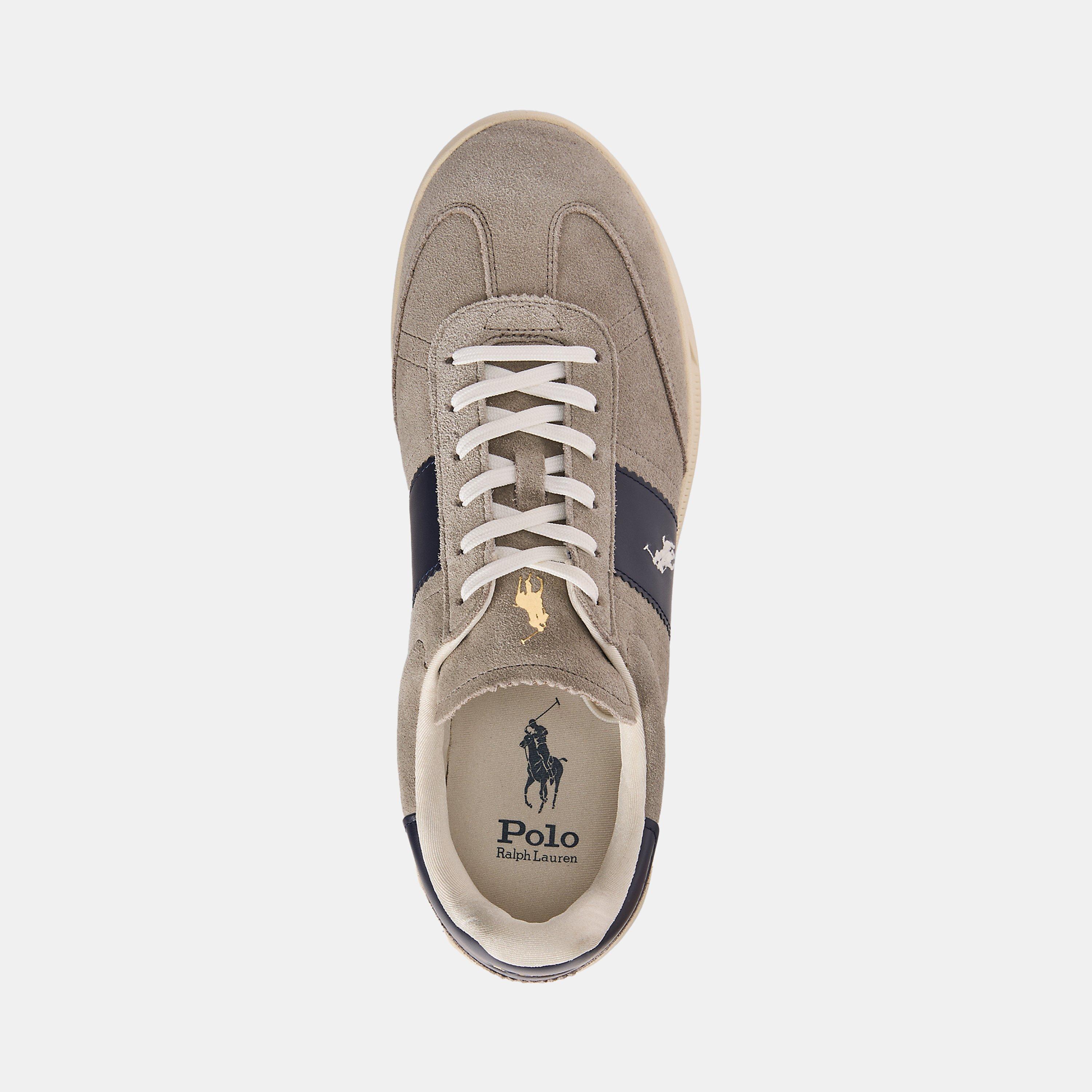Earth Grey/Navy - Polo Ralph Lauren - Heritage Aera Trainers - 4
