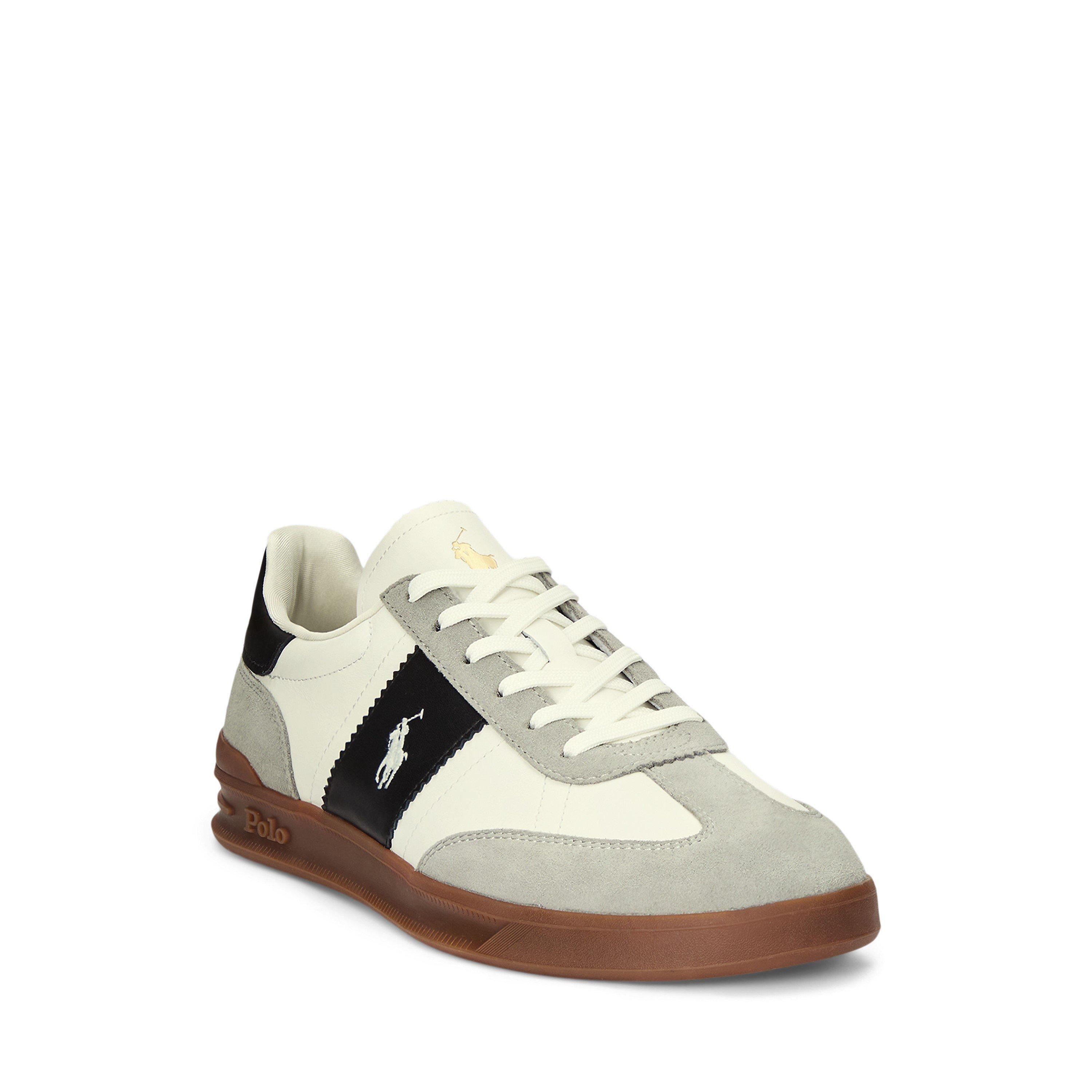 Wht/Blk/Gry - Polo Ralph Lauren - Heritage Aera Trainers - 2