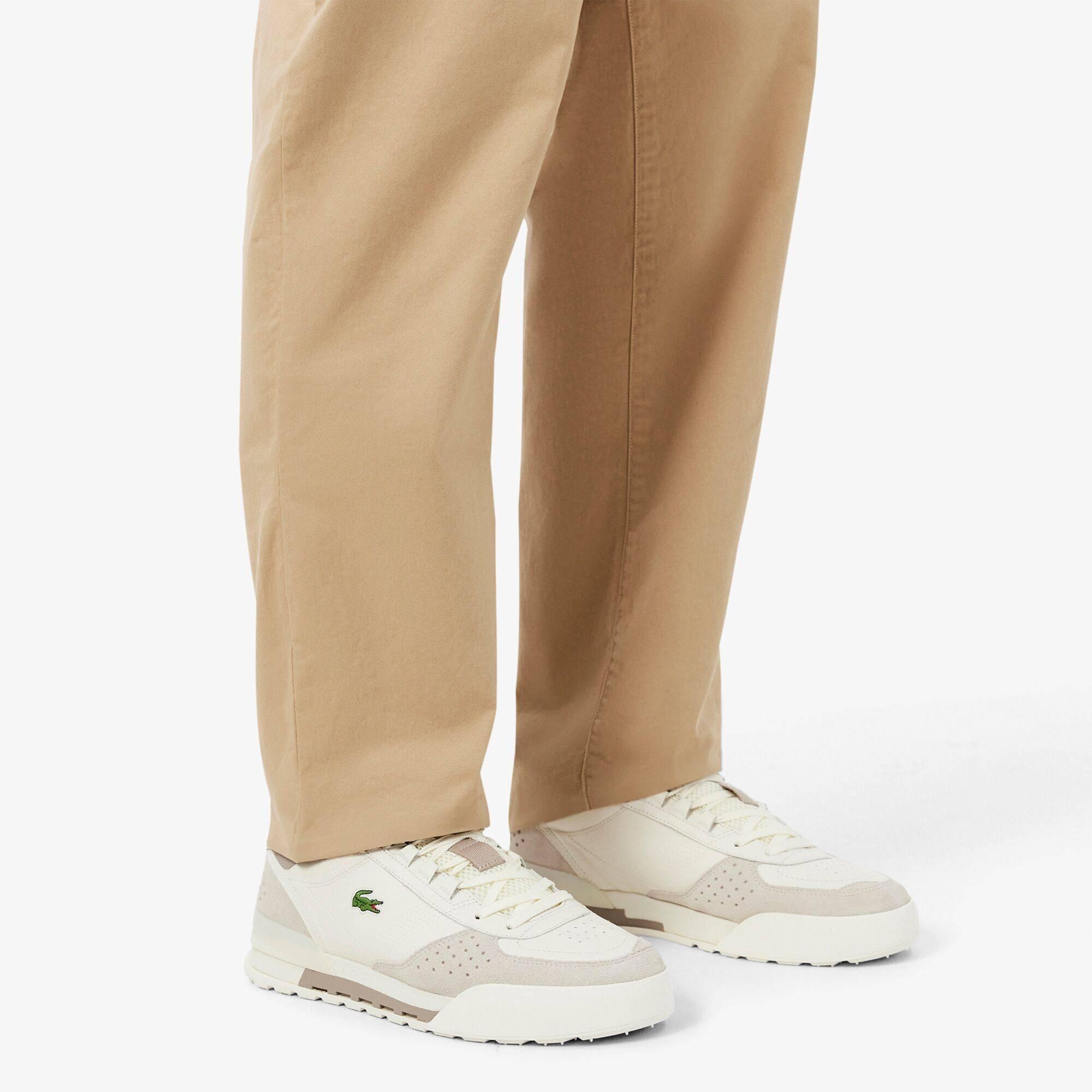 Wht/Brwn 2B7 - Lacoste - Men's Slam Break Sn72 Leather Low-Top Trainers - 3