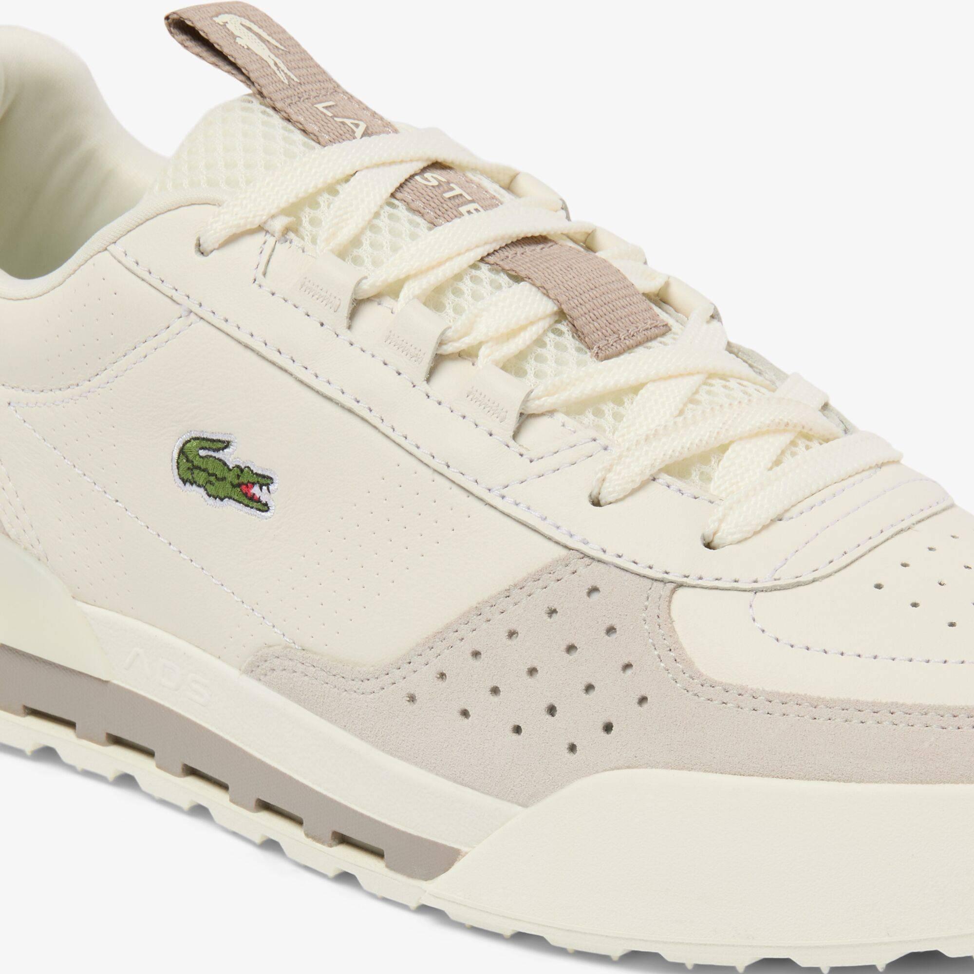 Wht/Brwn 2B7 - Lacoste - Men's Slam Break Sn72 Leather Low-Top Trainers - 4