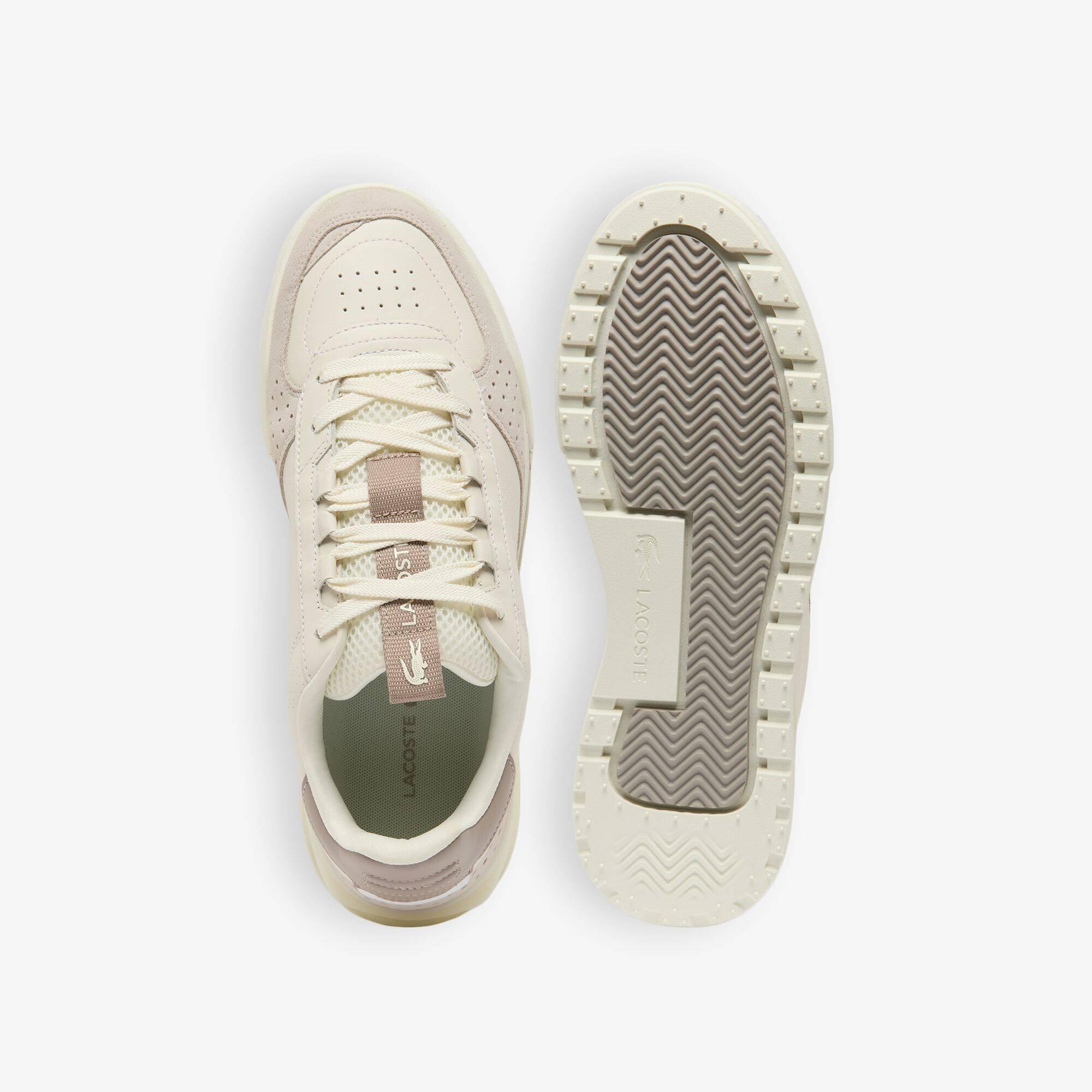 Wht/Brwn 2B7 - Lacoste - Men's Slam Break Sn72 Leather Low-Top Trainers - 5