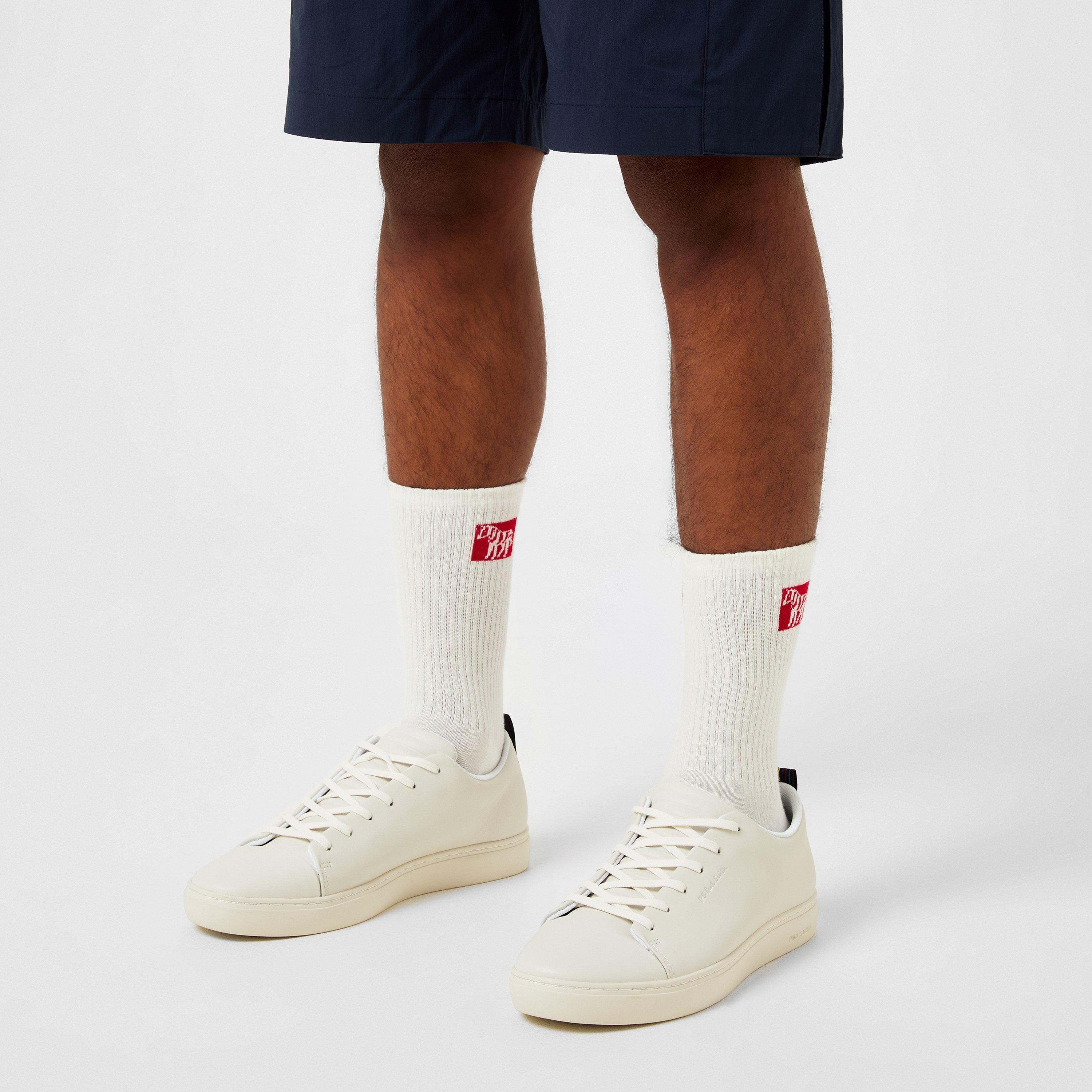 White 01 - PS Paul Smith - Men's Lee Leather Low-Top Trainers - 2
