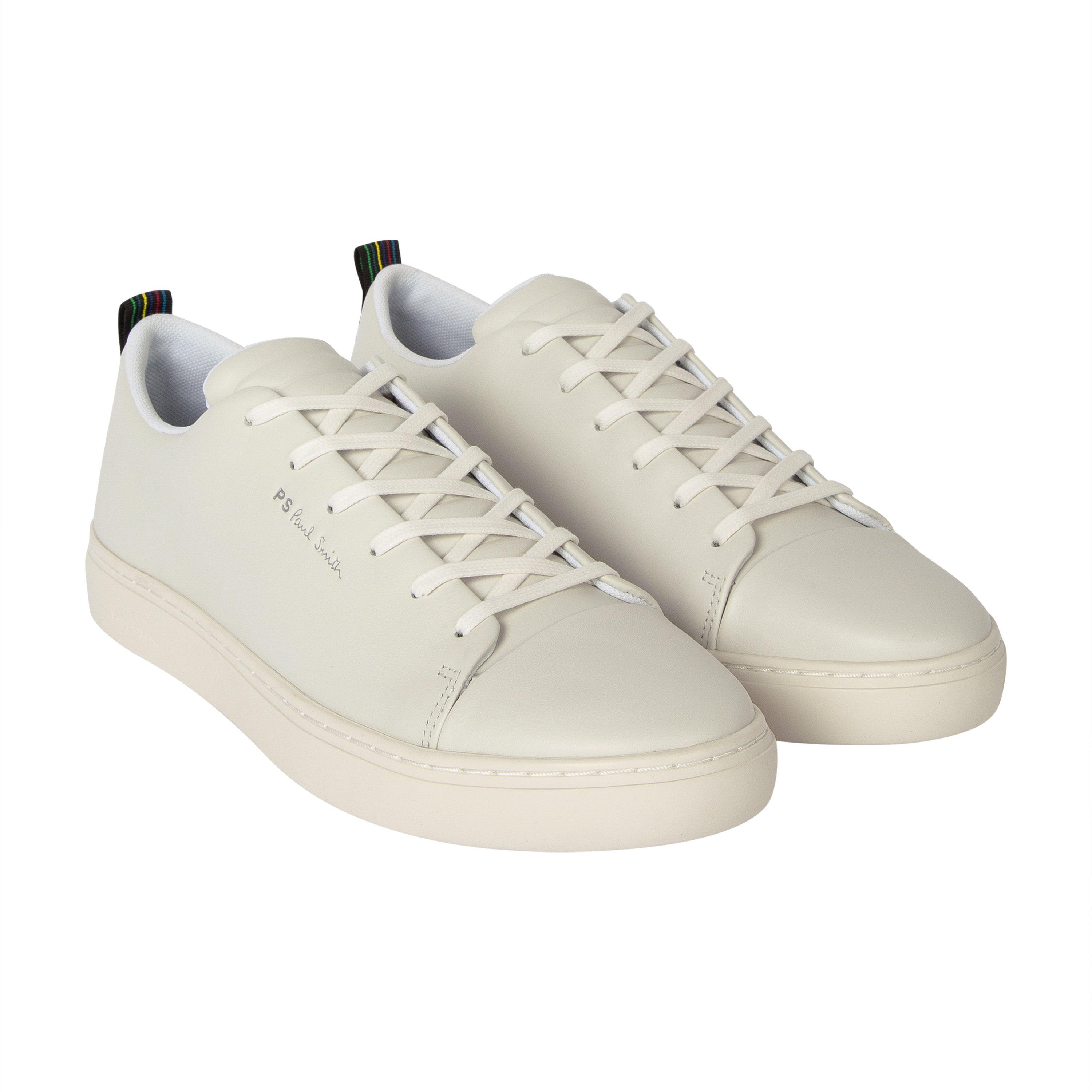 White 01 - PS Paul Smith - Men's Lee Leather Low-Top Trainers - 4