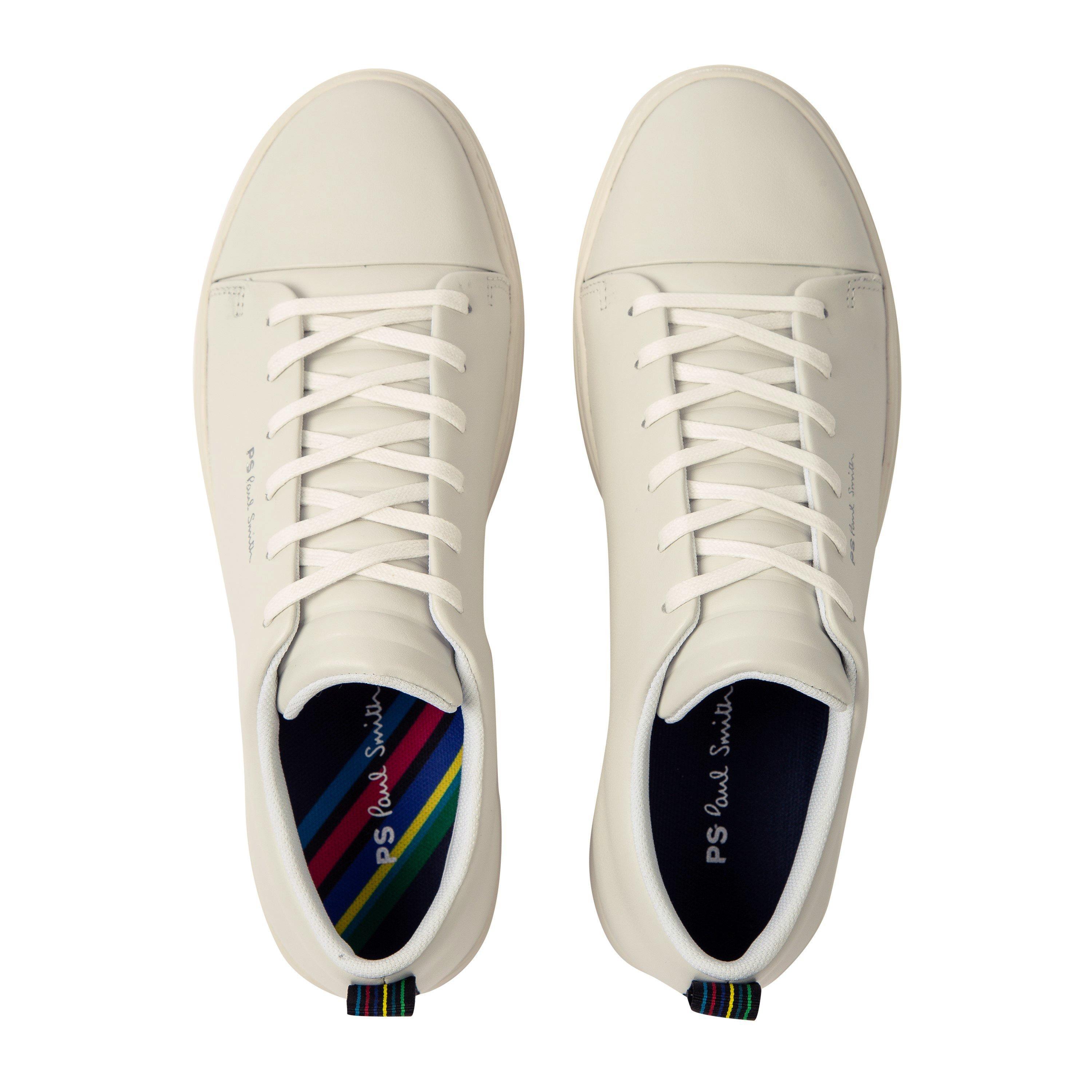 White 01 - PS Paul Smith - Men's Lee Leather Low-Top Trainers - 5