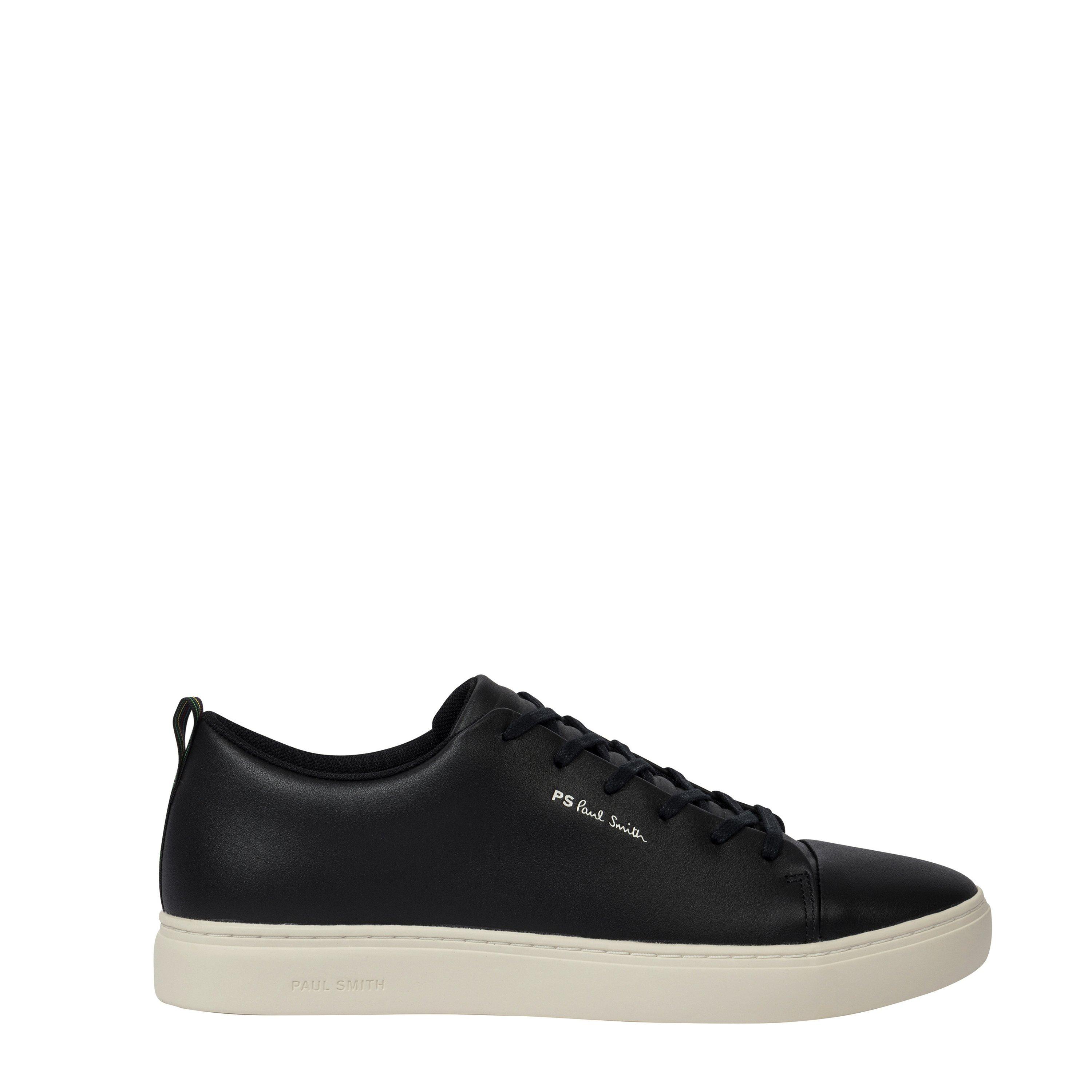PS Paul Smith Men's Lee Leather Low-Top Trainers - Blk/Wht 79 - Size 6 (40)