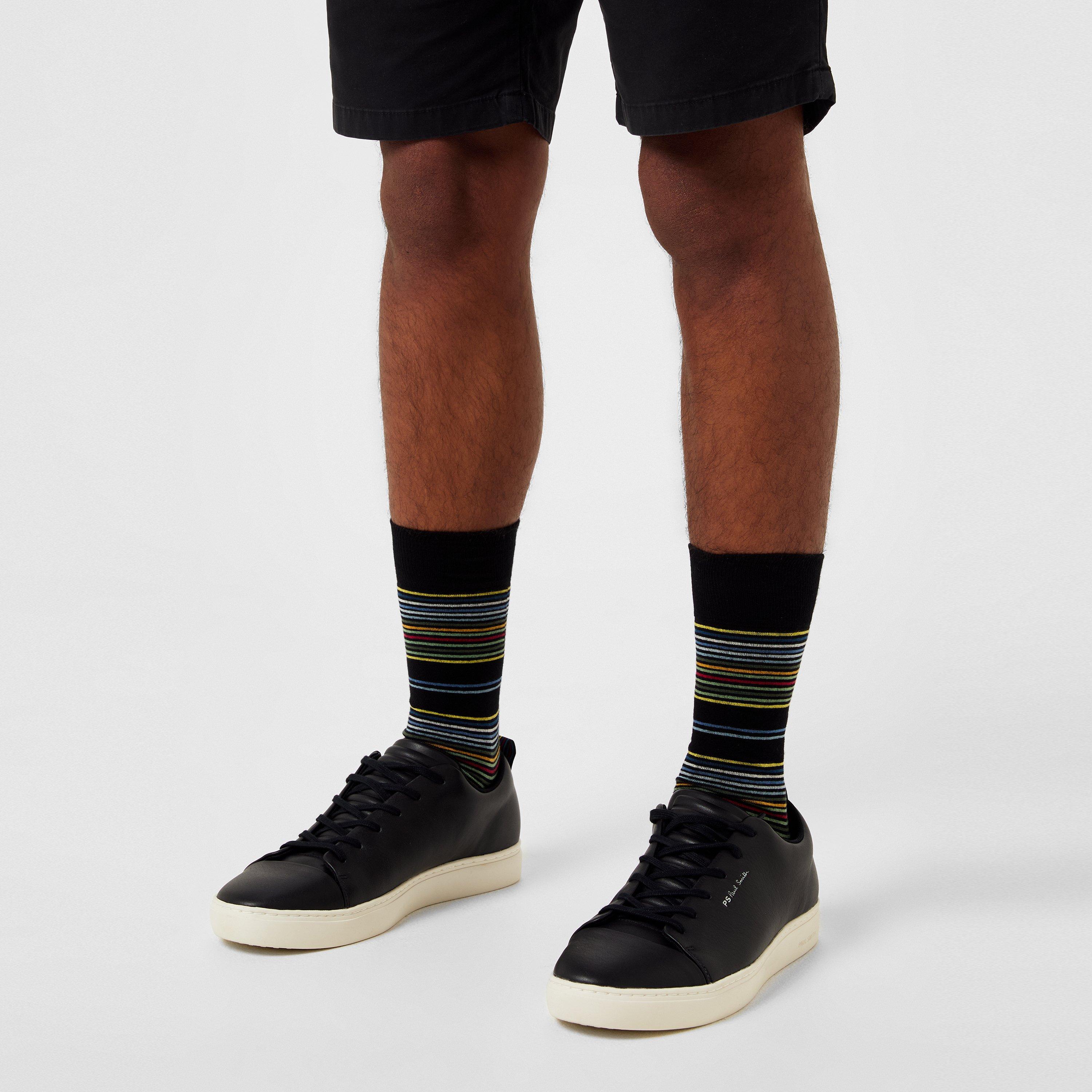 Blk/Wht 79 - PS Paul Smith - Men's Lee Leather Low-Top Trainers - 2