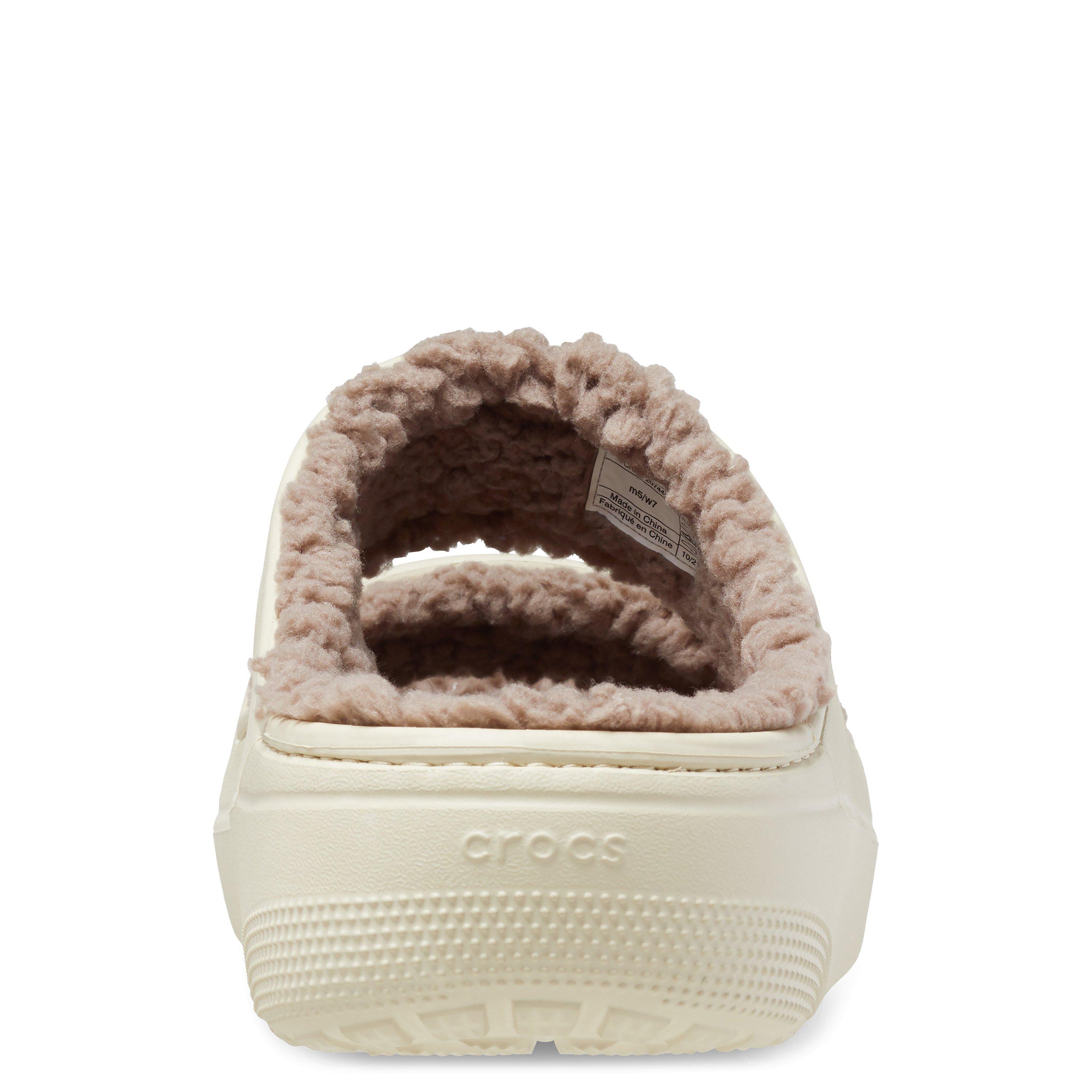 Bone - Crocs - Women's Classic Cozzzy Flatform Sandals - 6