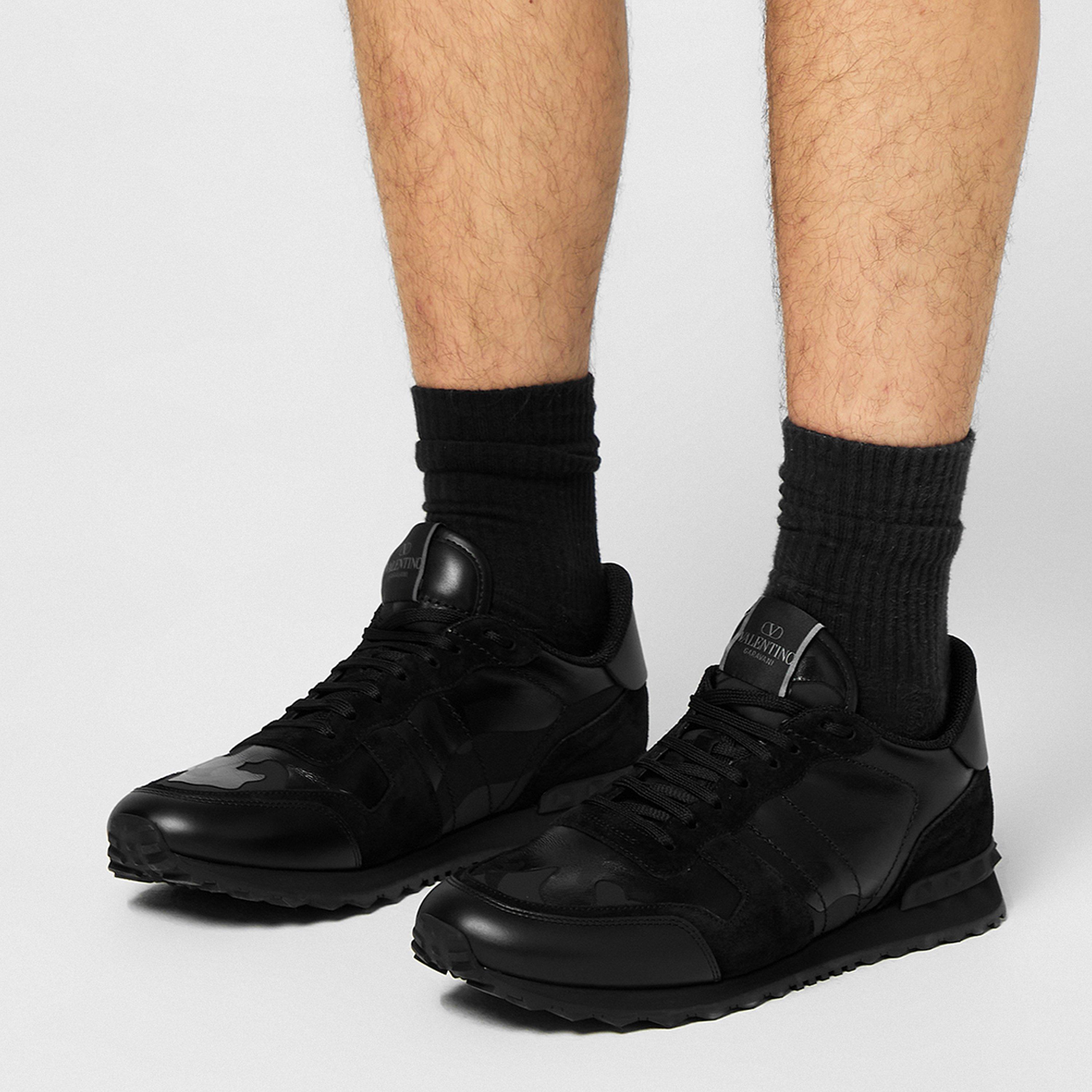 Nero - Valentino Garavani - Rockstud Camouflage Sneaker - 3