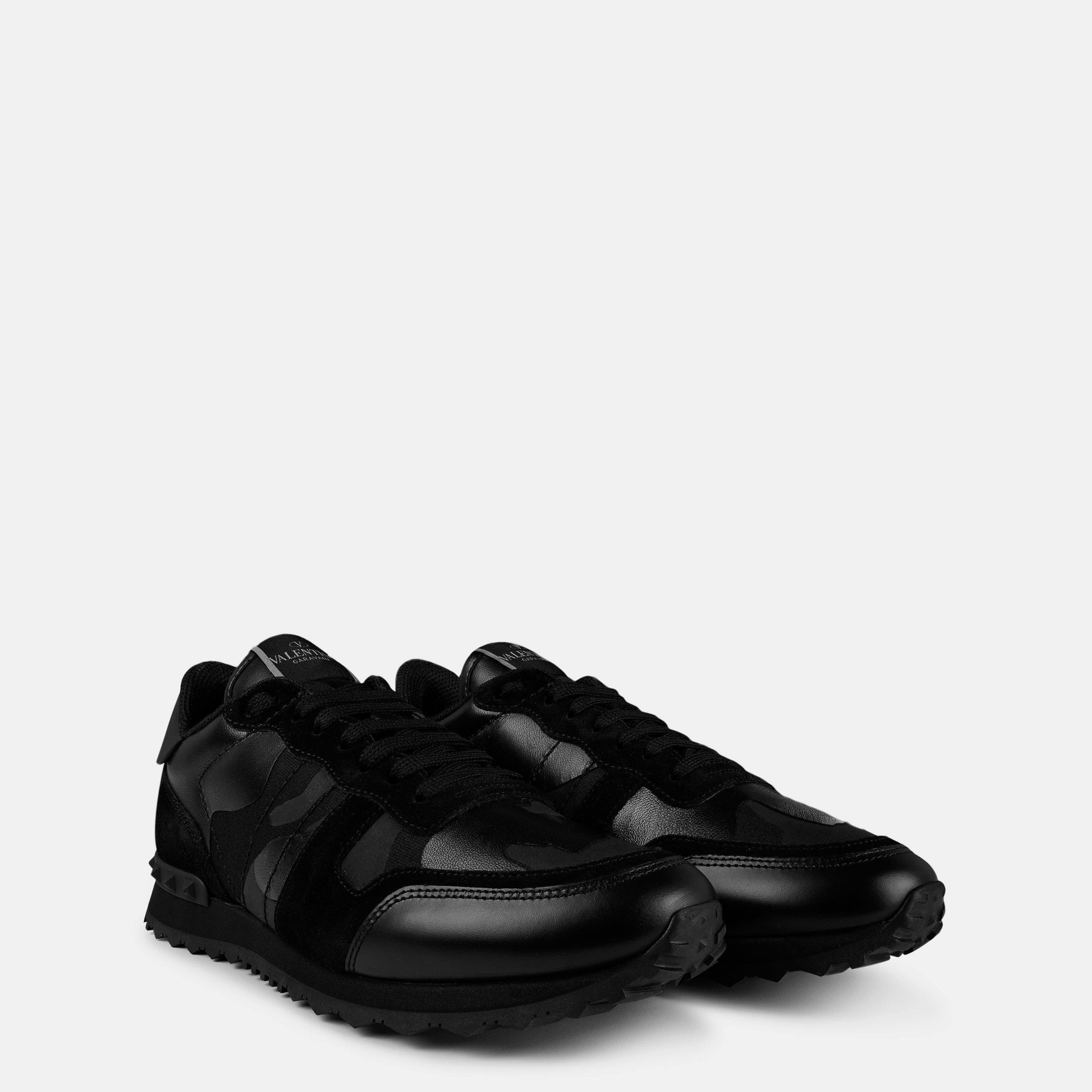 Nero - Valentino Garavani - Rockstud Camouflage Sneaker - 4