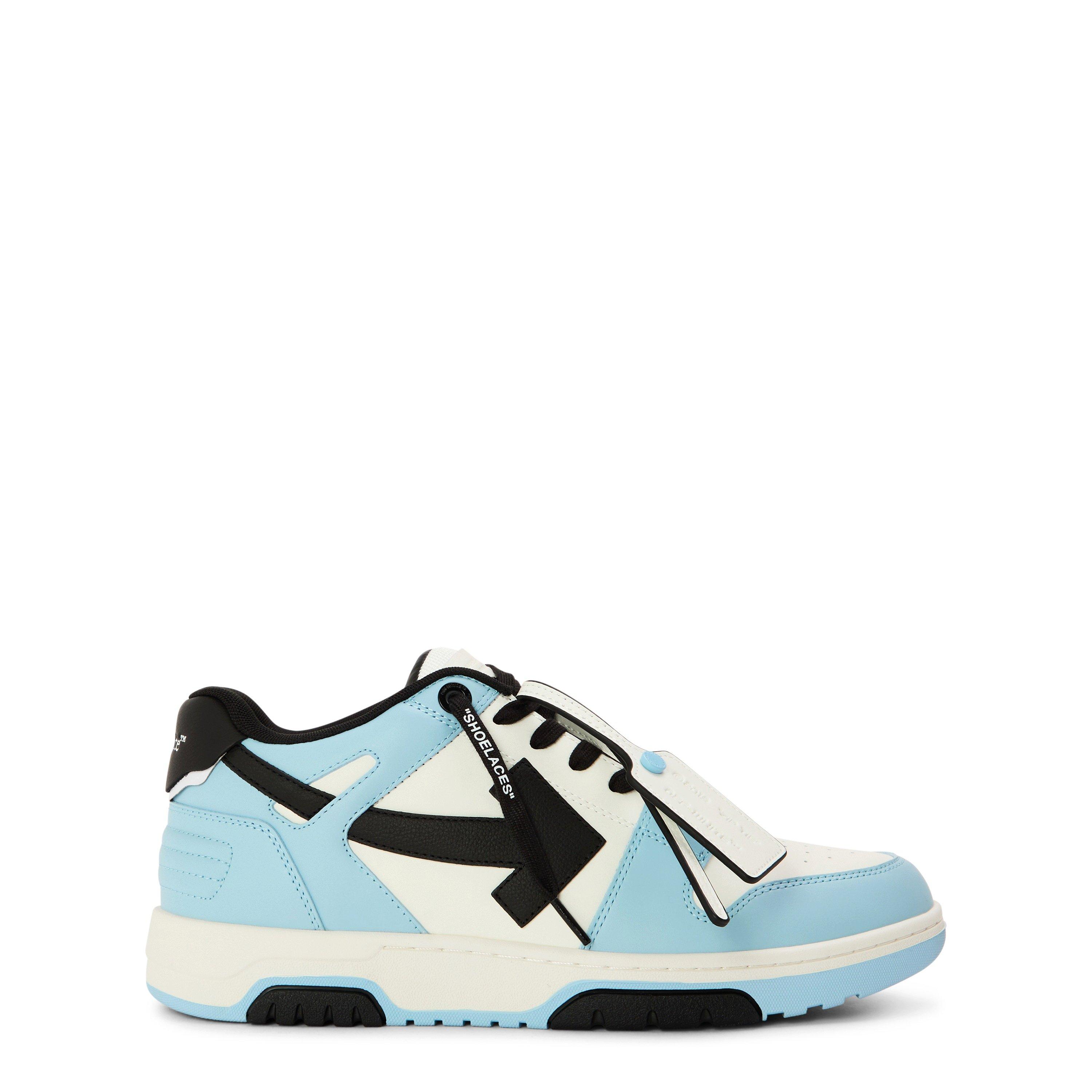 Off White Men's Lightblue/Black Outofoffice Calf Leather Low-Top Trainers - 10.5 (45.5)
