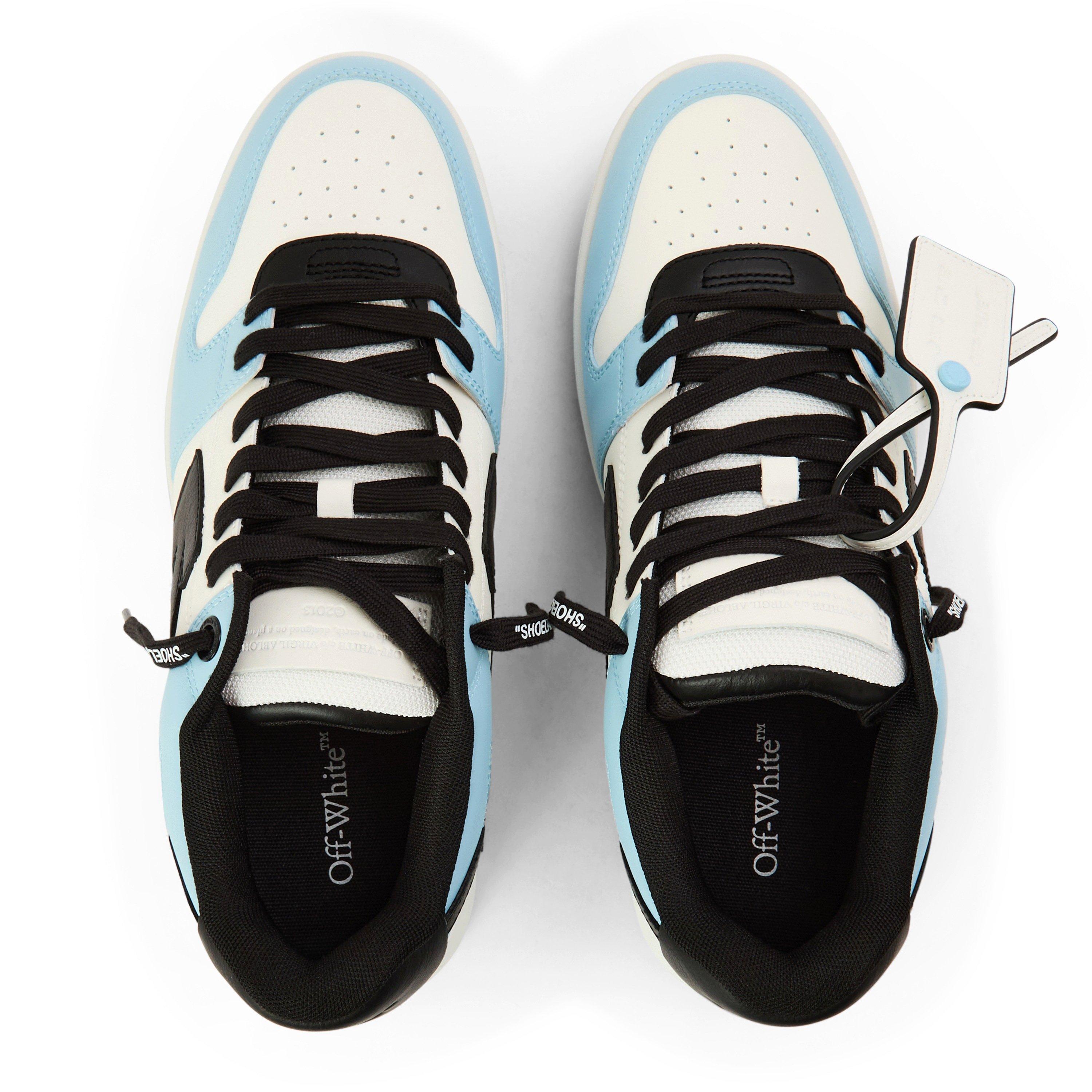 LightBlue/Black - Off White - Men's Outofoffice Calf Leather Low-Top Trainers - 4
