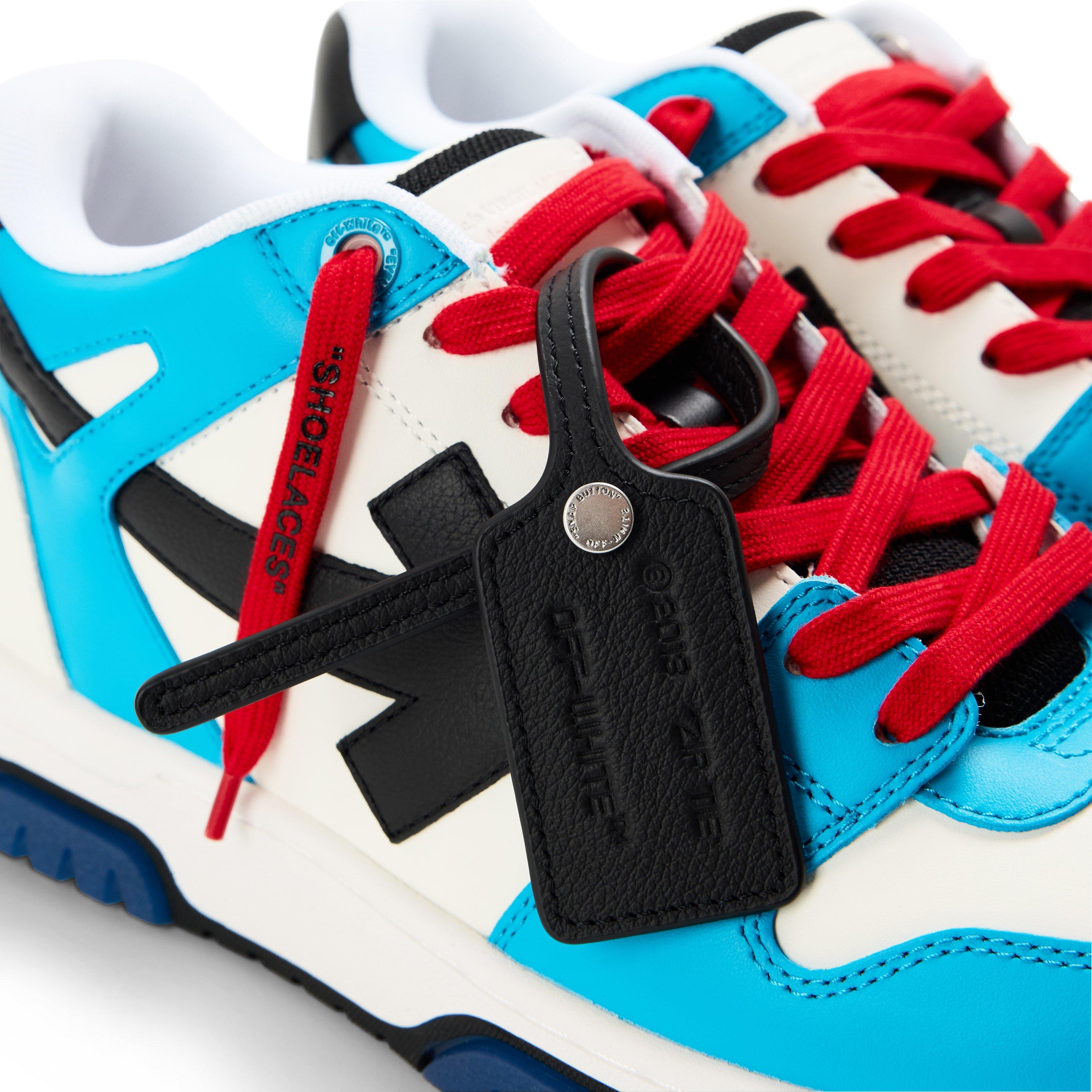 Blue/Black - Off White - Men's Outofoffice Calf Leather Low-Top Trainers - 4