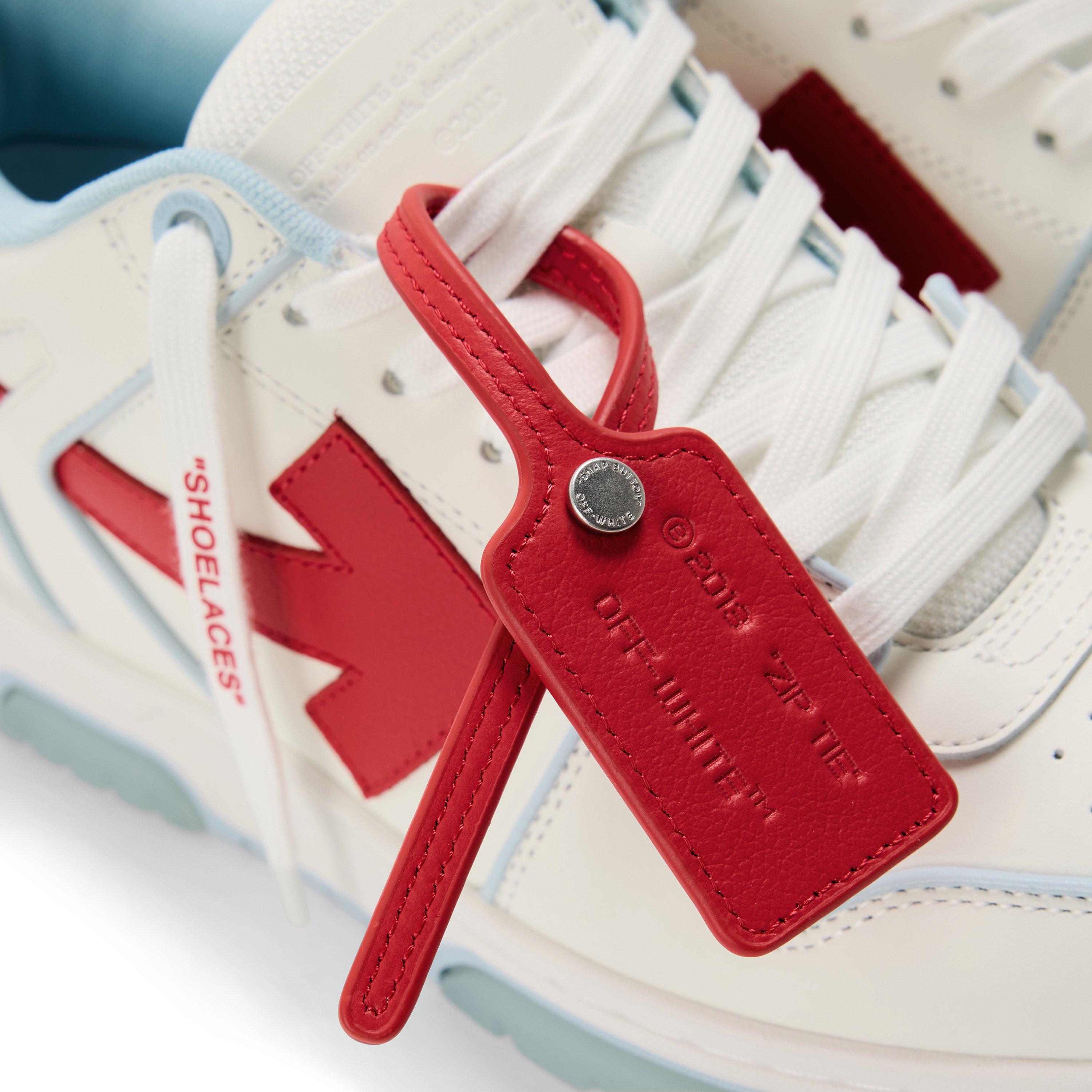 Light Blue/Red - Off White - Men's Outofoffice Low-Top Trainers - 4