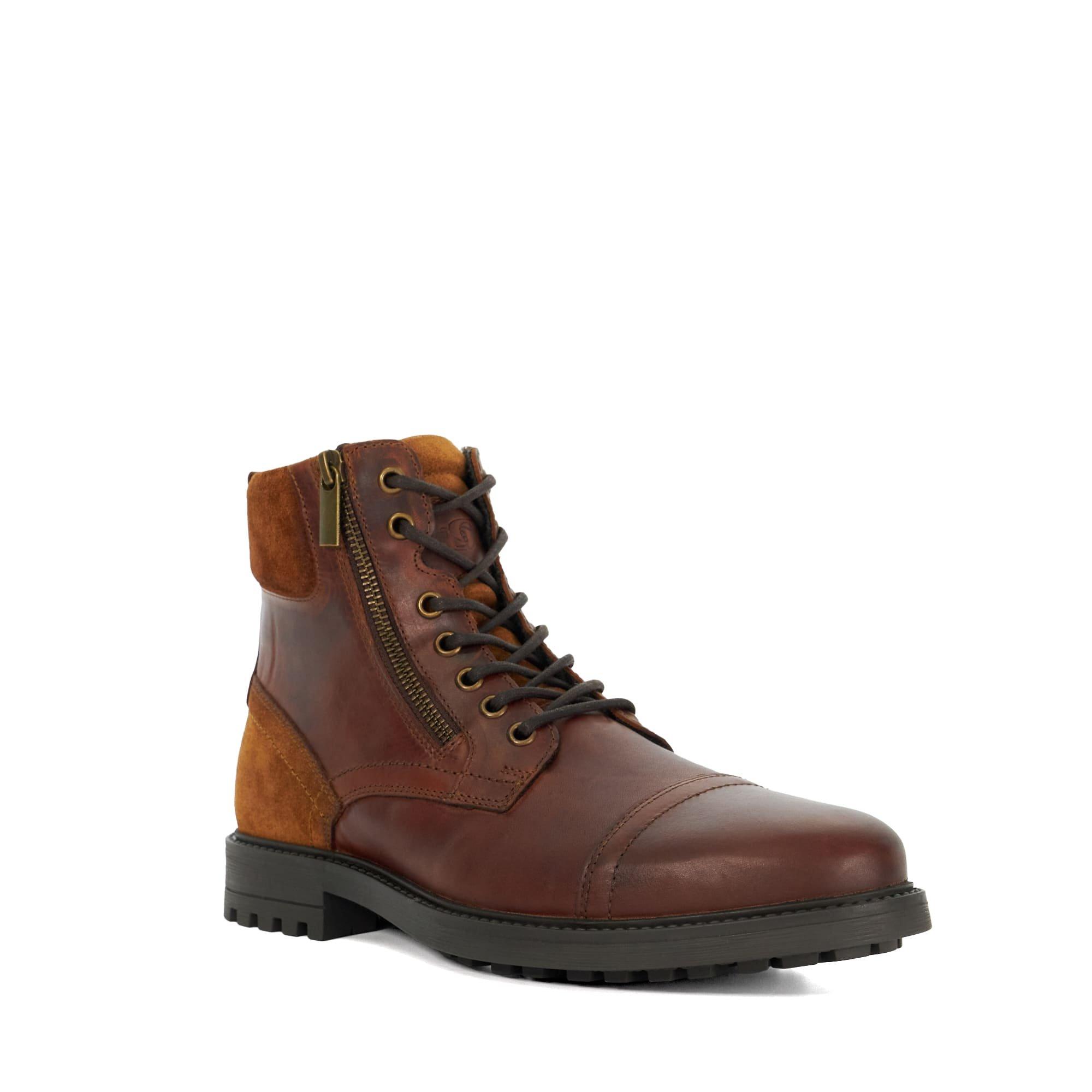 Brown Leather - Dune London - Men's Cayden Leather Chukka Boots - 2