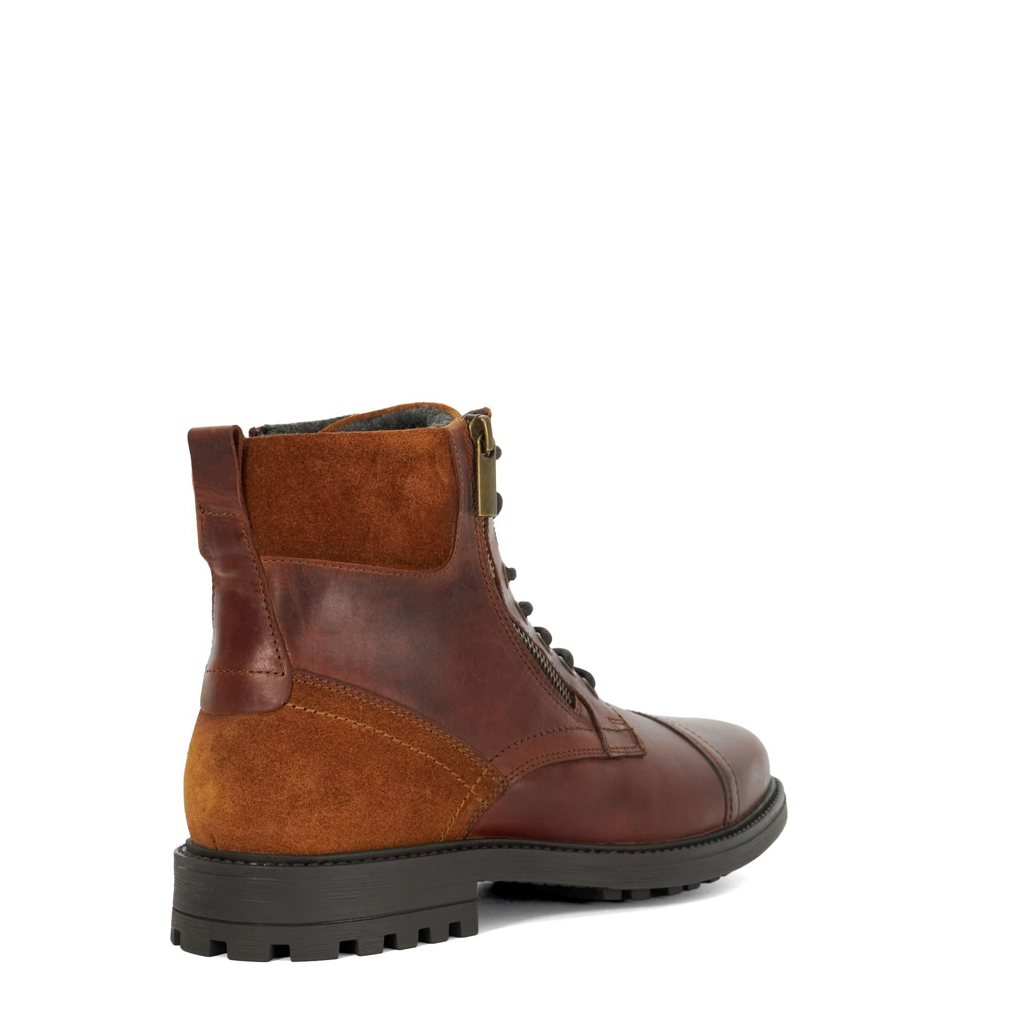 Brown Leather - Dune London - Men's Cayden Leather Chukka Boots - 3