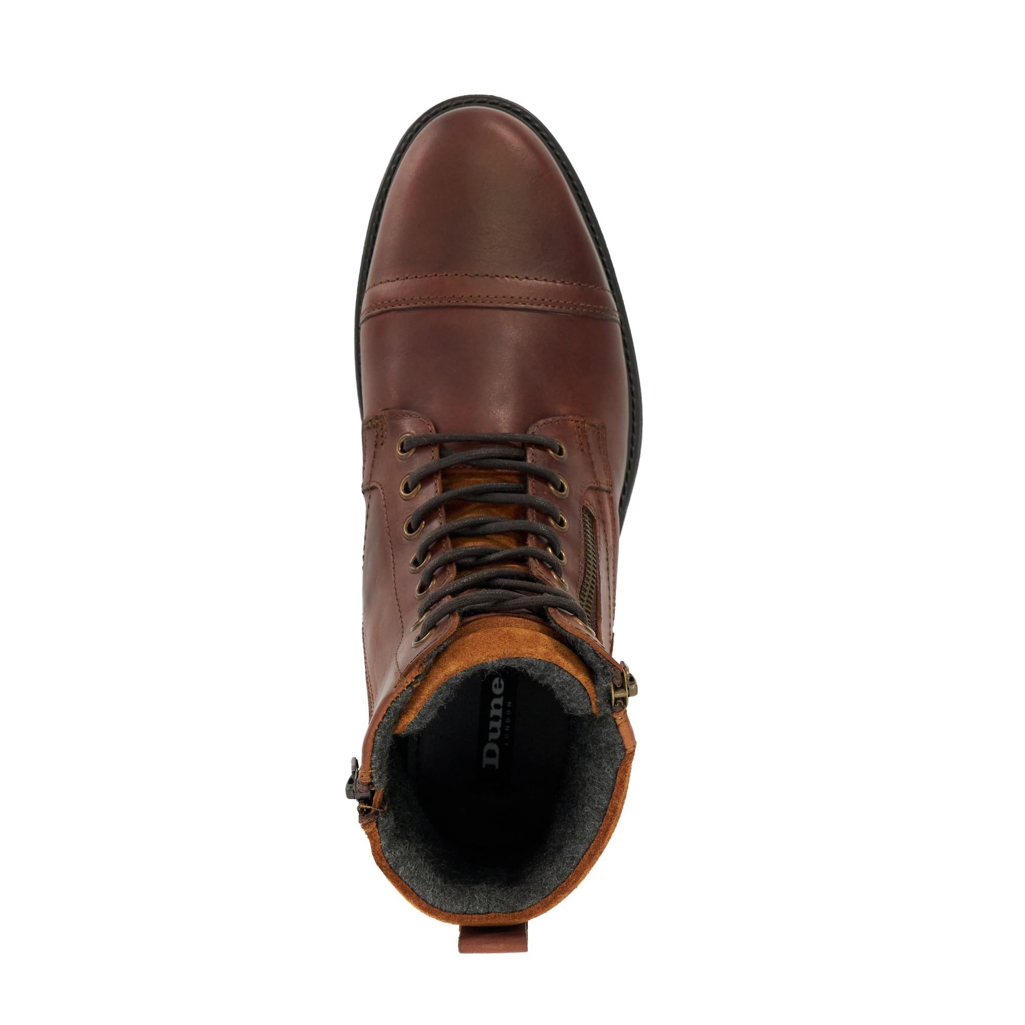 Brown Leather - Dune London - Men's Cayden Leather Chukka Boots - 4