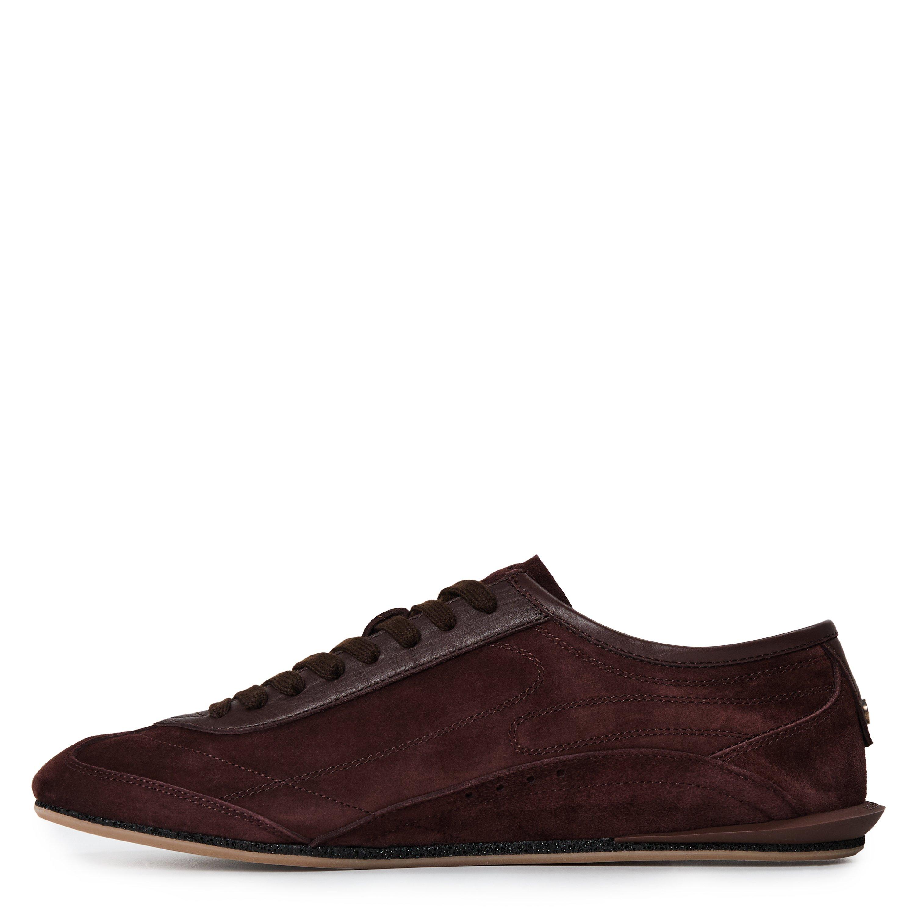 Cocoa - Dolce and Gabbana - Men's Derbies Leather Low-Top Trainers - 2
