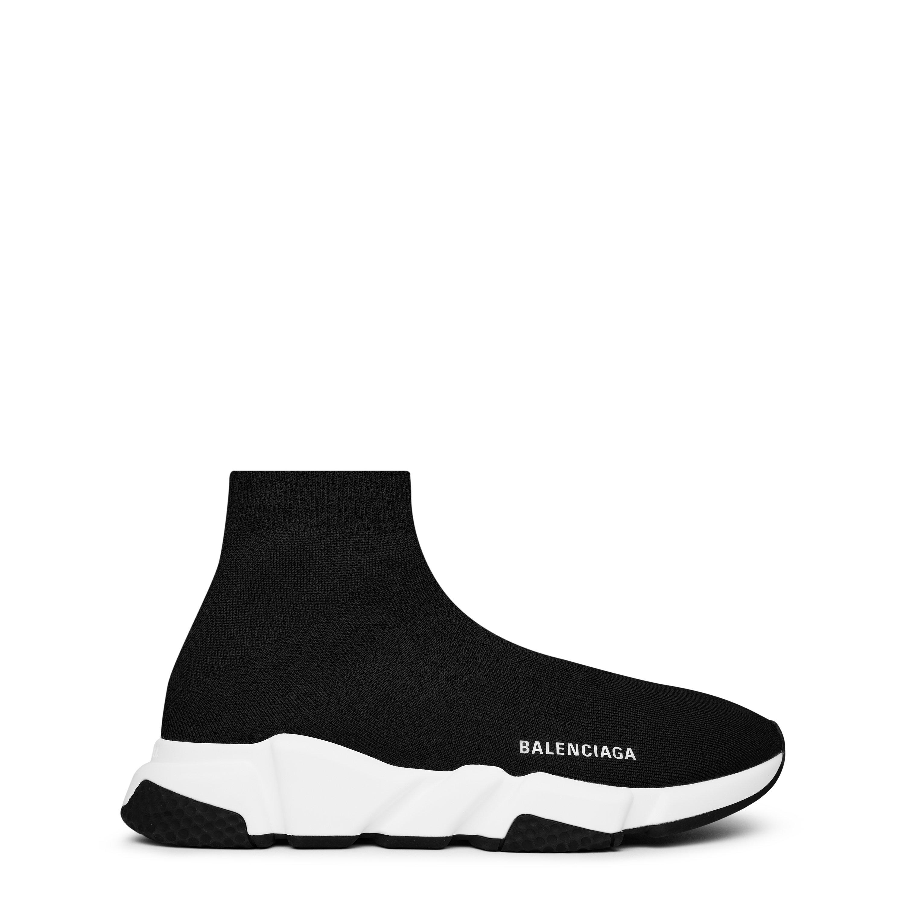 Black/White - Balenciaga - Speed Sock Trainers - 1