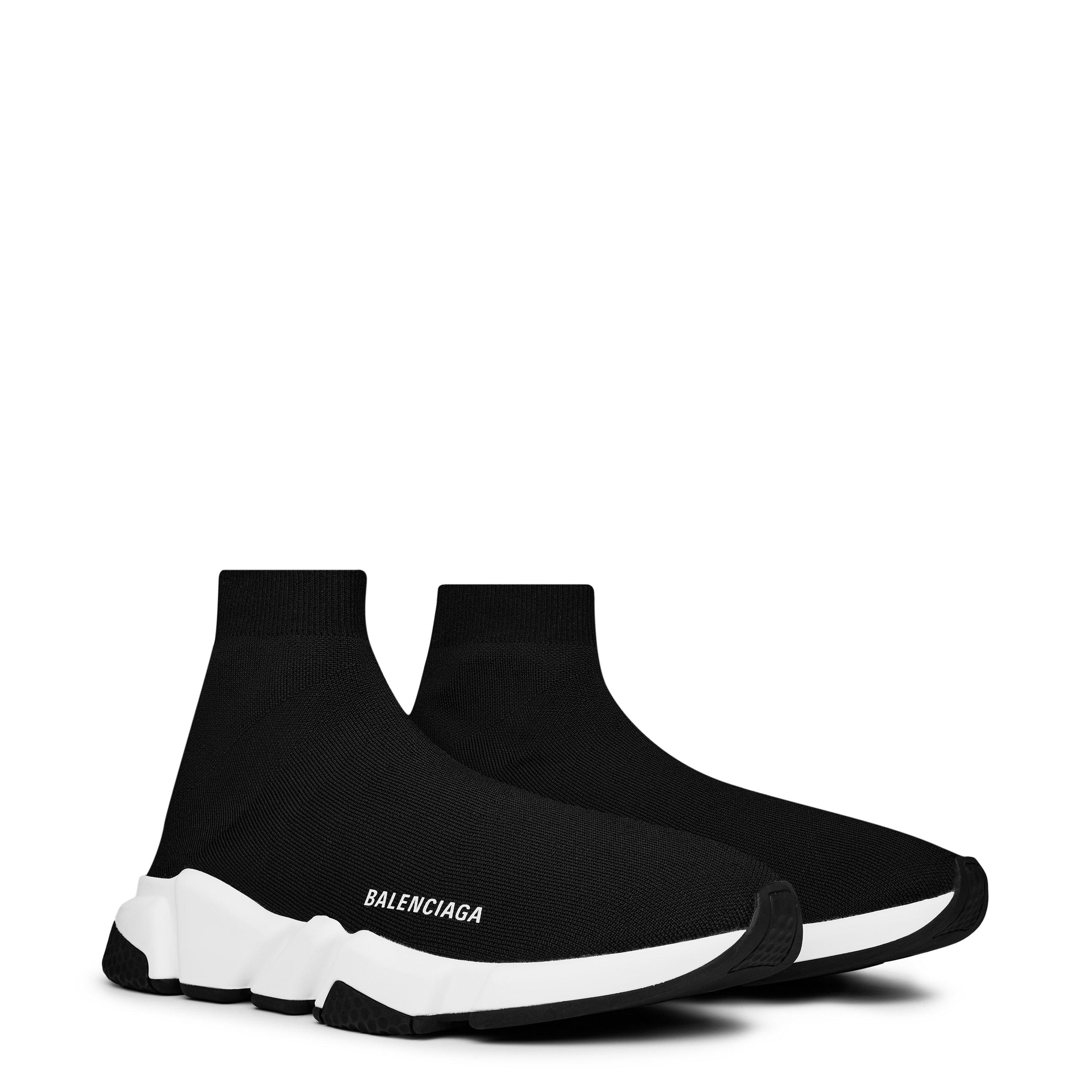 Black/White - Balenciaga - Speed Sock Trainers - 4
