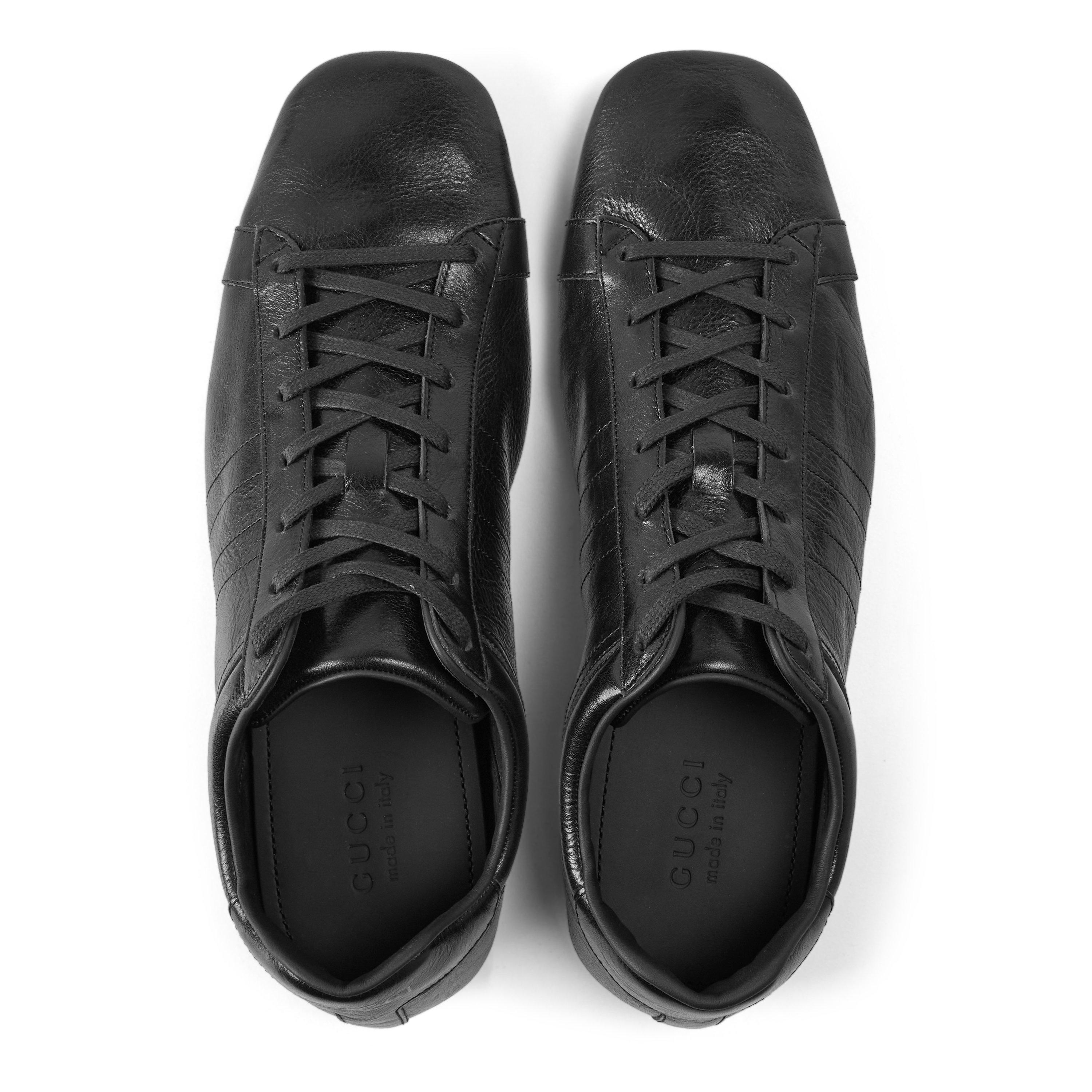 Black/Black - Gucci - Men's Victor Lace Up Low-Top Trainers - 4