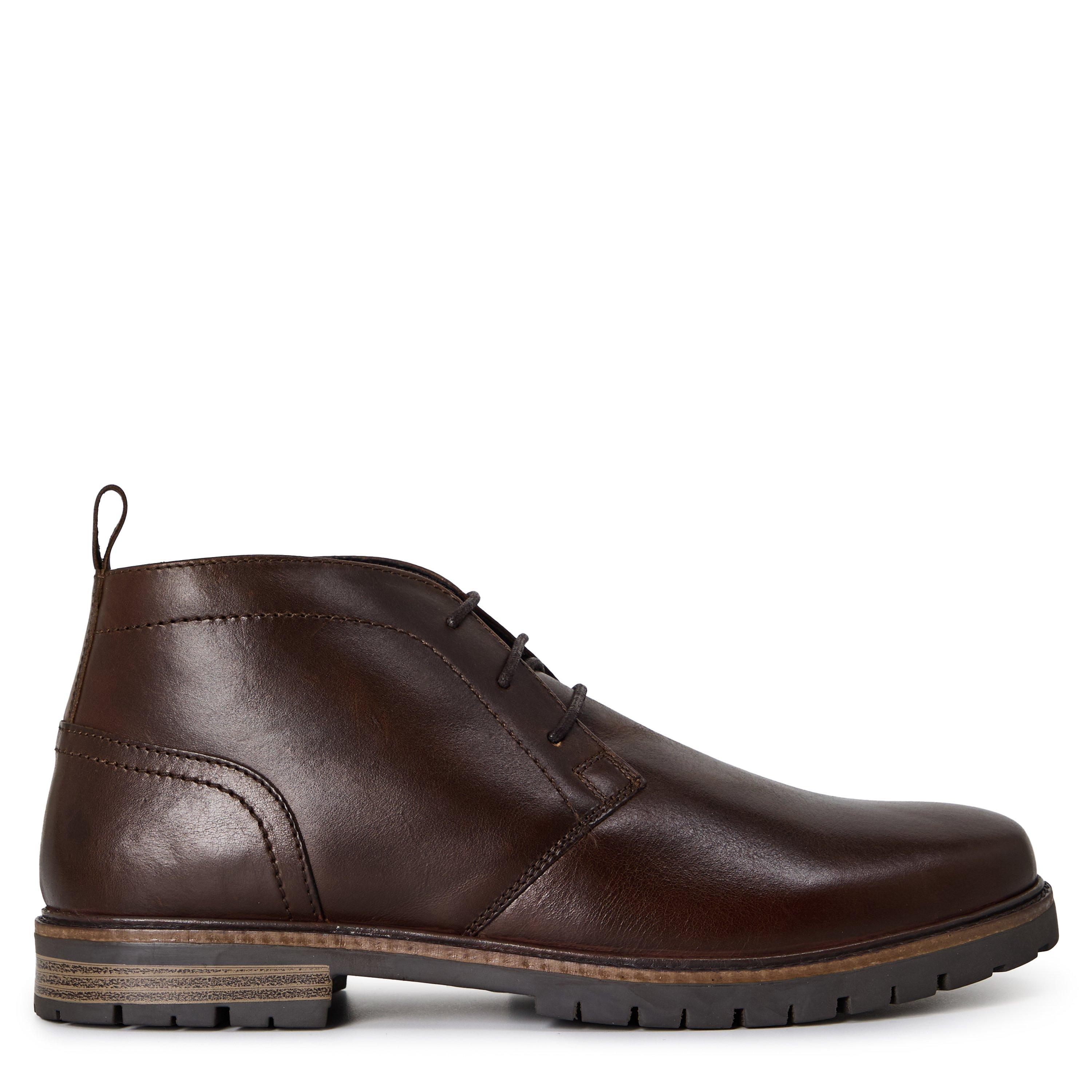 Dk Brown Lthr - Dune London - Men's Clydell Leather Chukka Boots - 1