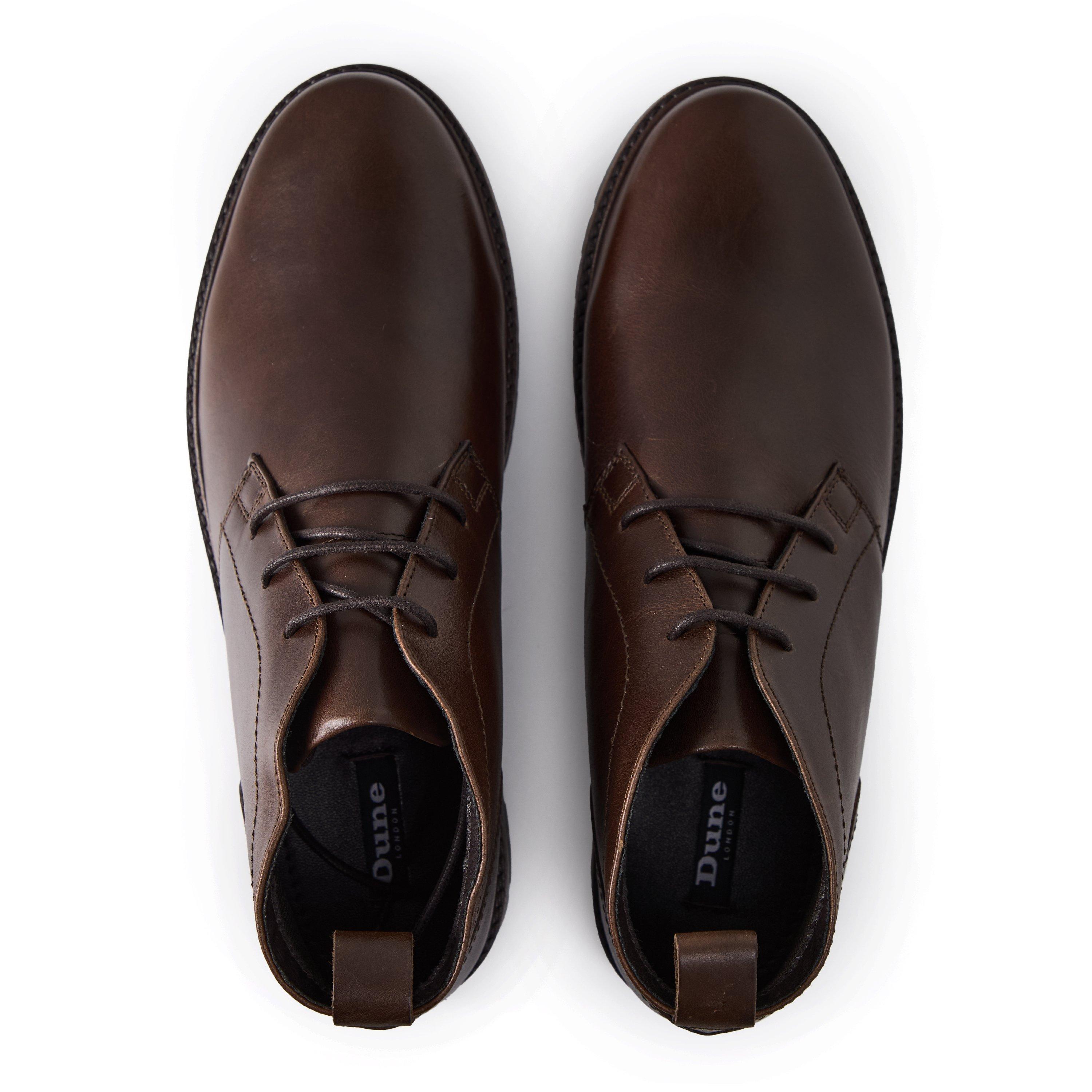 Dk Brown Lthr - Dune London - Men's Clydell Leather Chukka Boots - 4