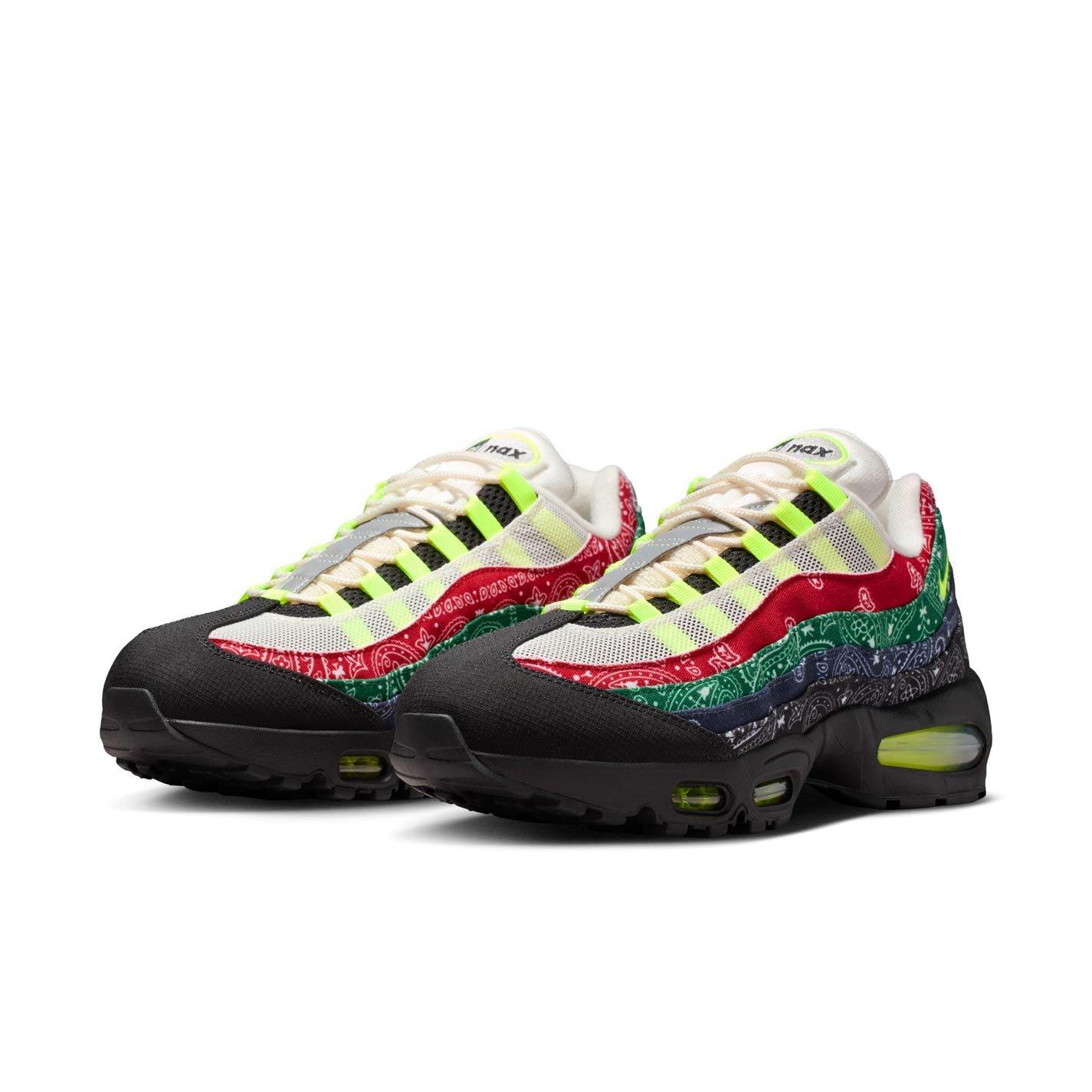 Sail/Volt/Red - Nike - Air Max 95 OG Big Bubble Paisley - 2