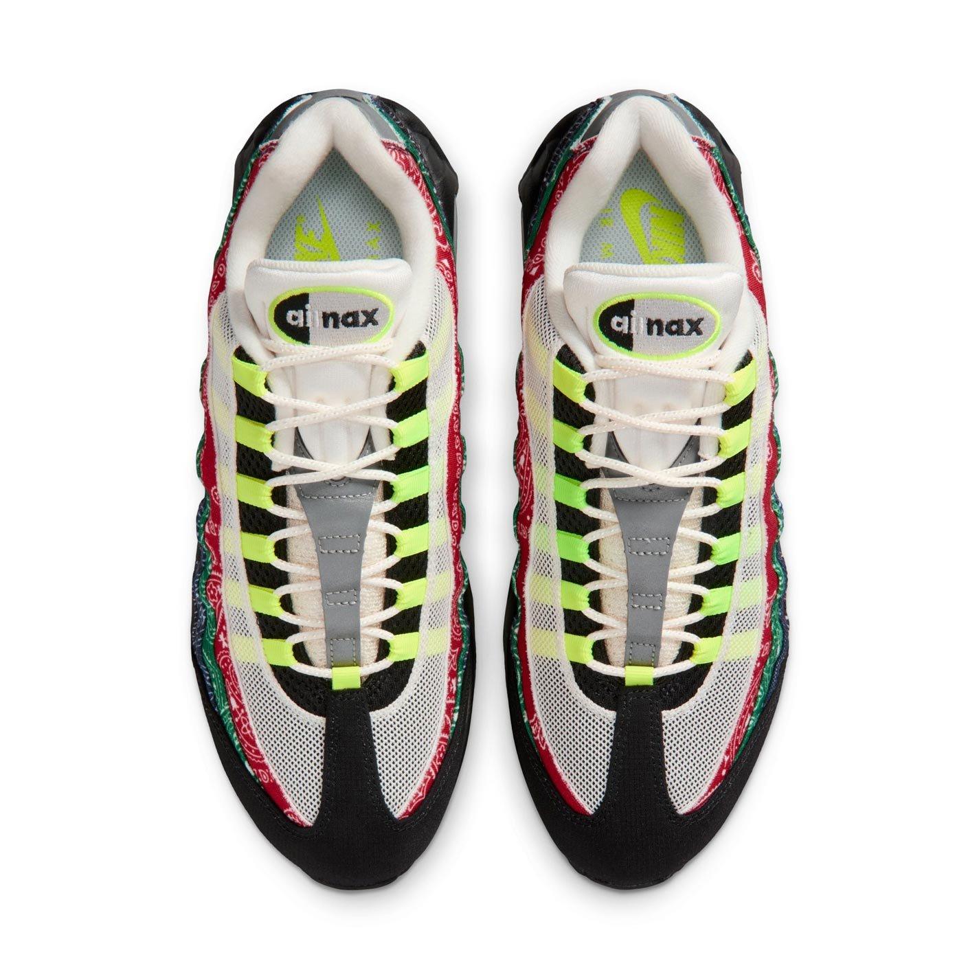 Sail/Volt/Red - Nike - Air Max 95 OG Big Bubble Paisley - 3