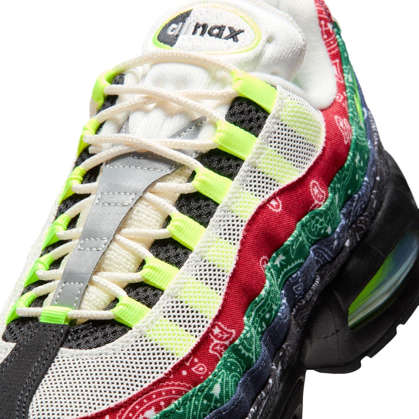 Sail/Volt/Red - Nike - Air Max 95 OG Big Bubble Paisley - 4