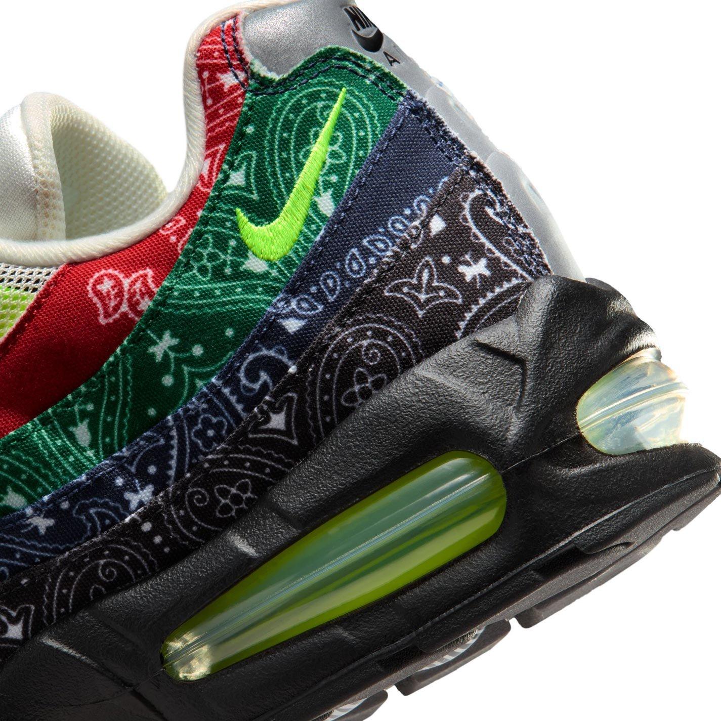 Sail/Volt/Red - Nike - Air Max 95 OG Big Bubble Paisley - 5