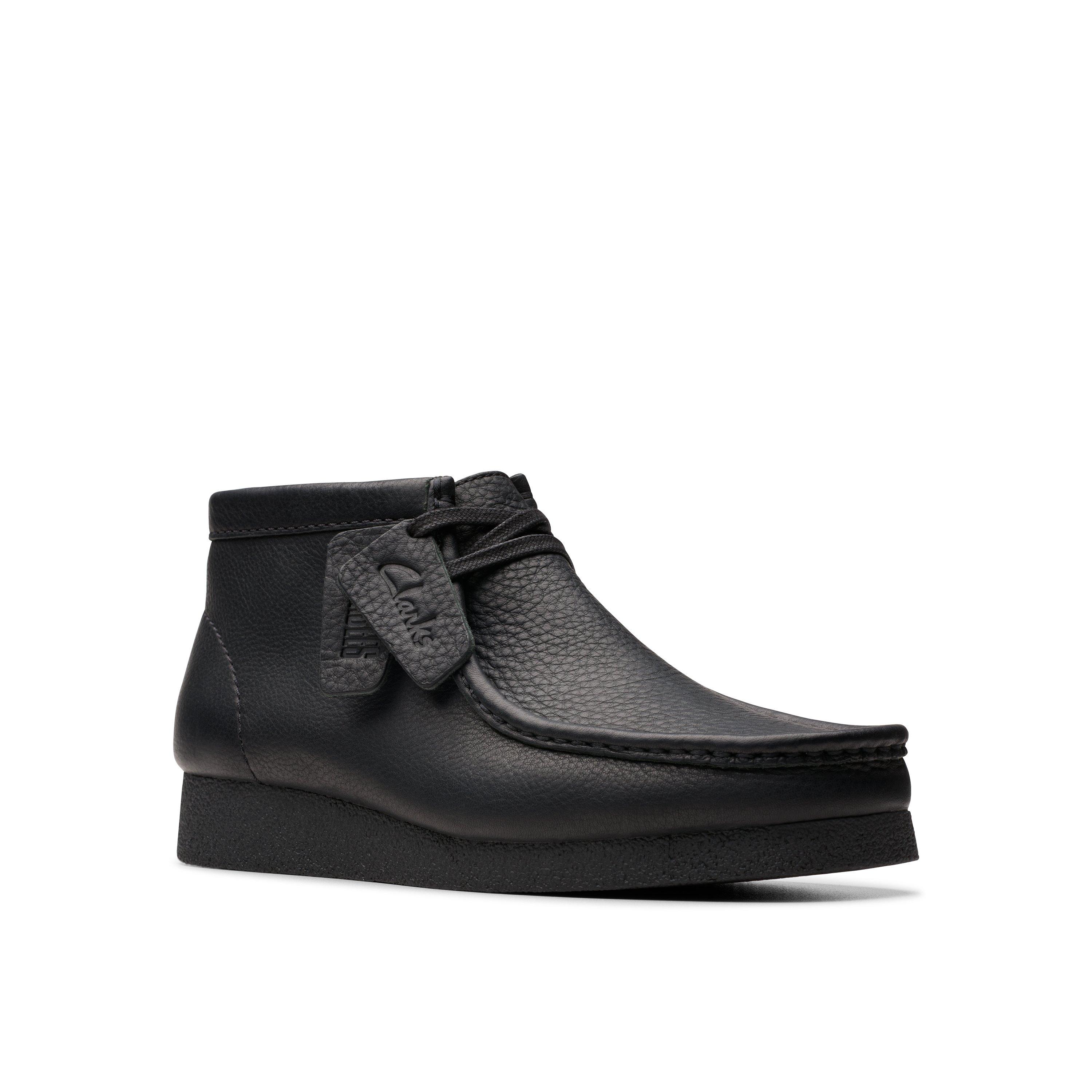 Black Leather - Clarks - Clarks Wallabee Evo Sn64 - 7