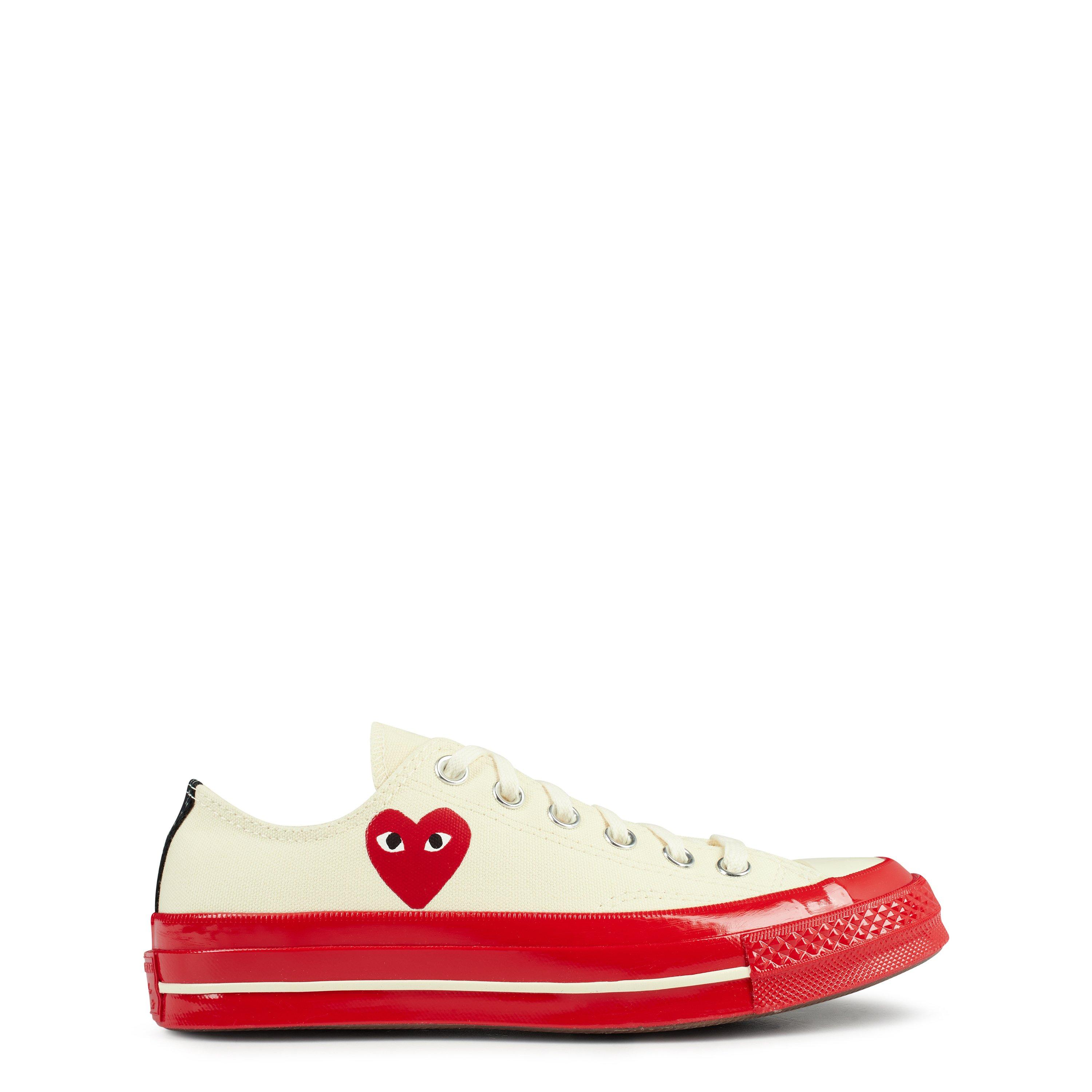 Comme des Garcons PLAY X Converse Large Peeping Heart Chuck Taylor 70 Trainers Canvas Low Cruise Fashion