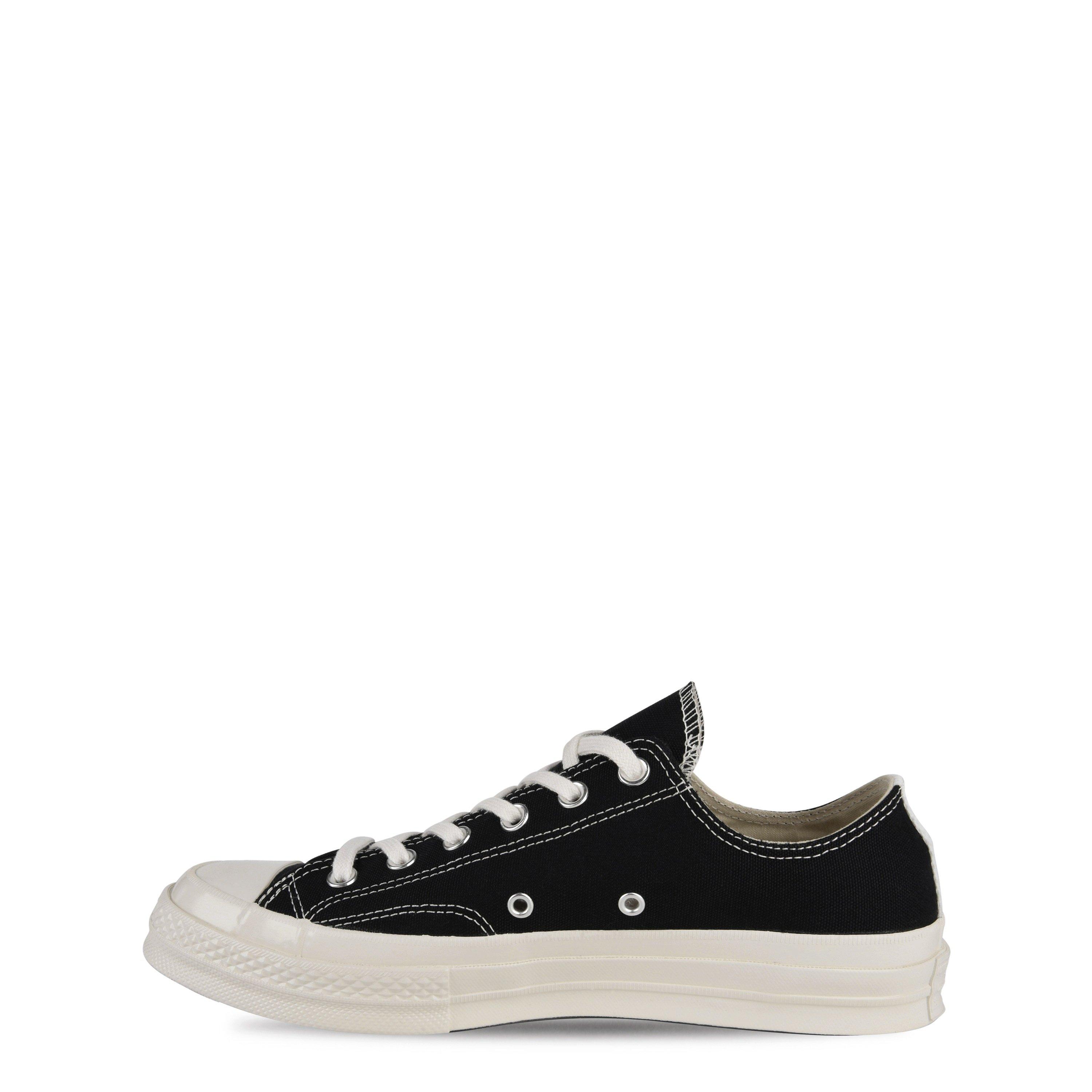 Black 1 - Comme des Garcons PLAY - X Converse Large Peeping Heart Chuck Taylor 70 Trainers - 3