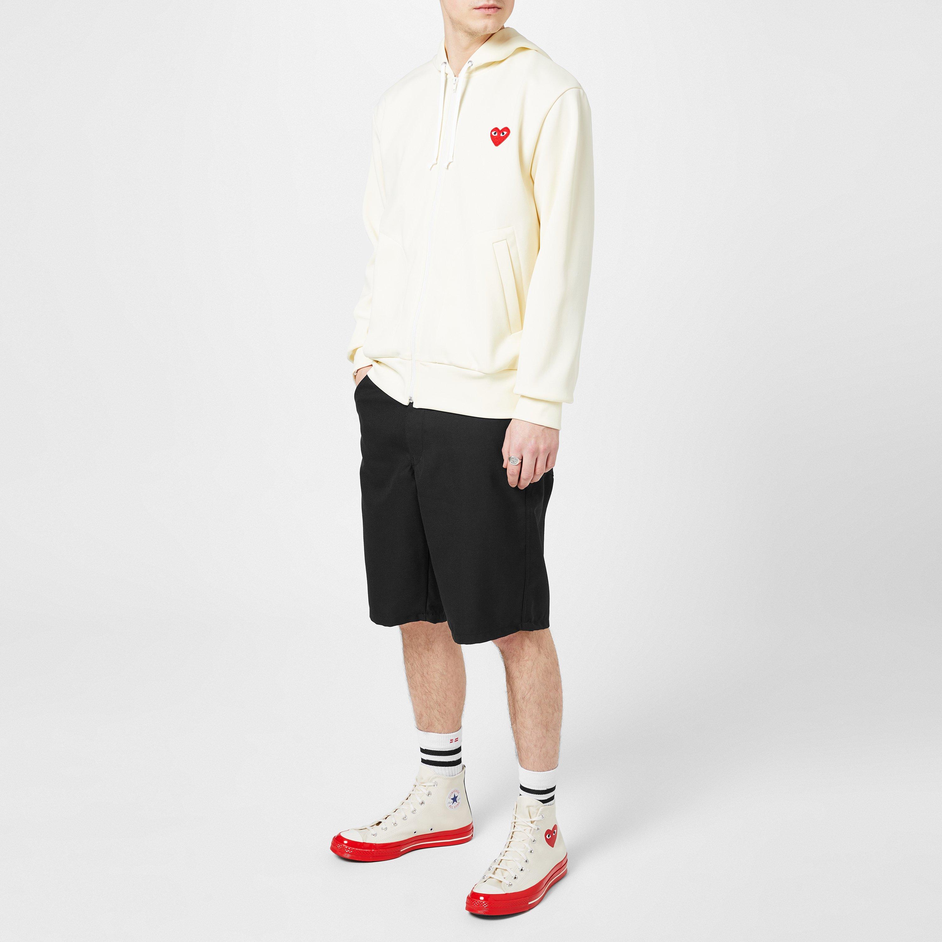 White/Red 2 - Comme des Garcons PLAY - Chuck Logo High Top Trainers - 6