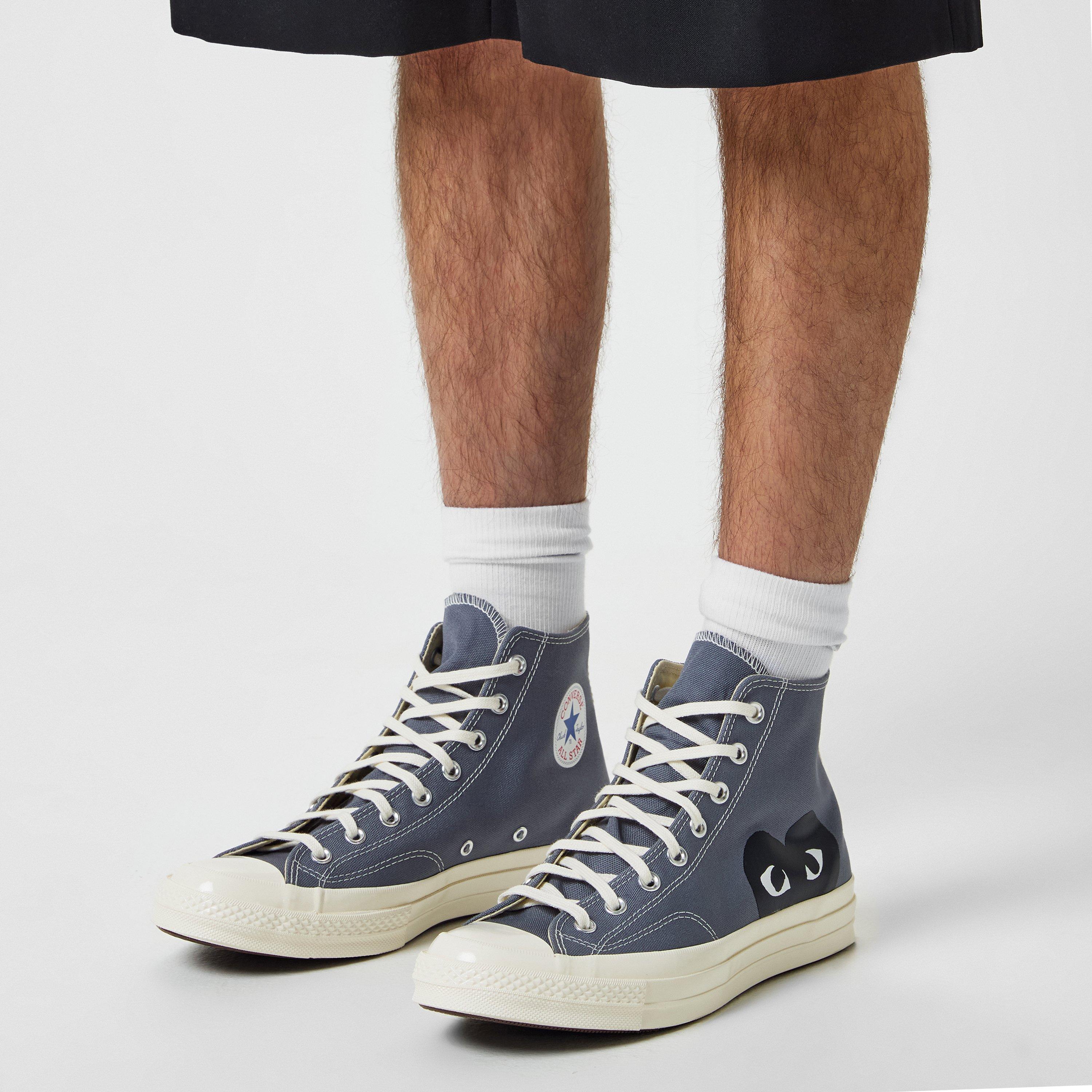 Grey - Comme des Garcons PLAY - Chuck Logo High Top Trainers - 2