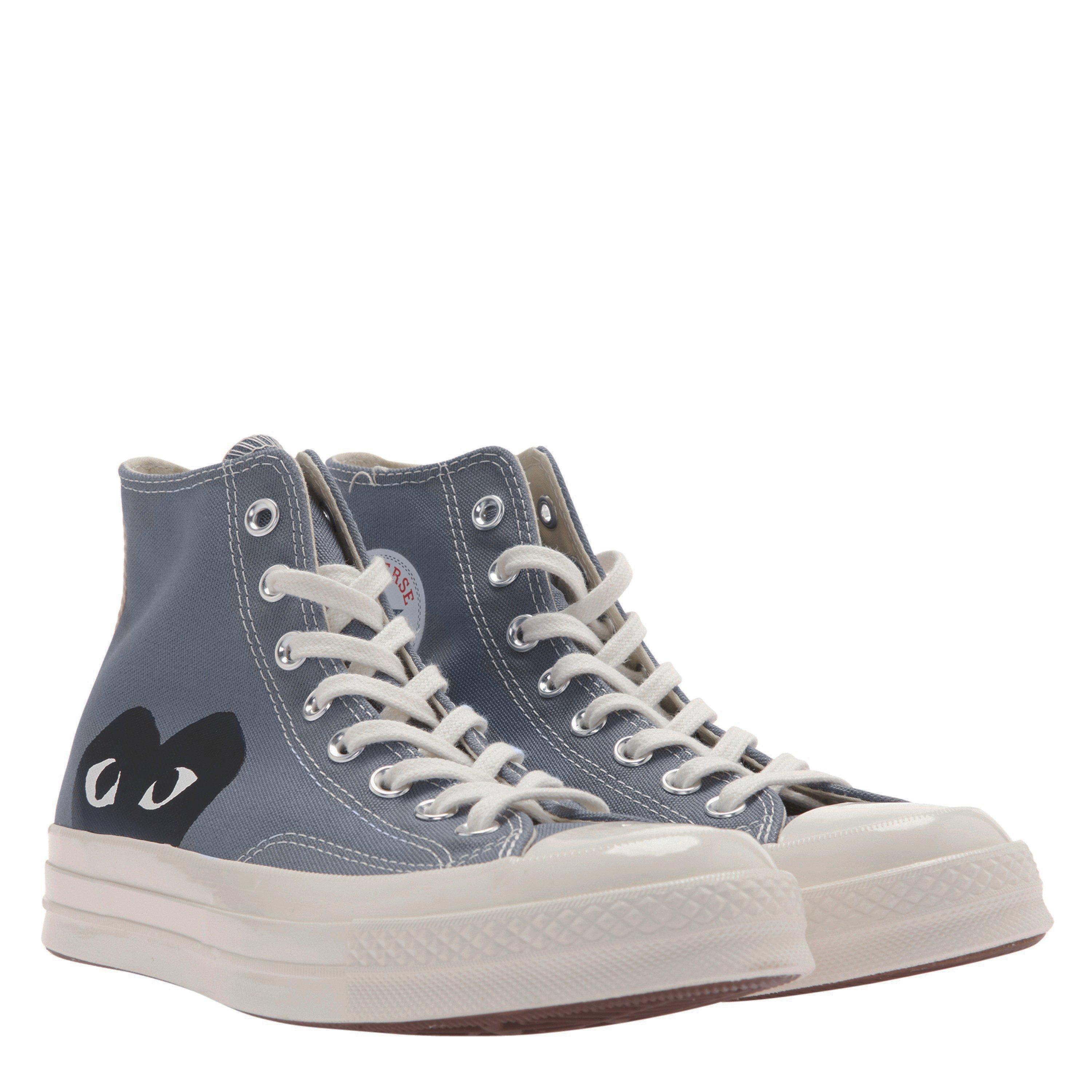 Grey - Comme des Garcons PLAY - Chuck Logo High Top Trainers - 4