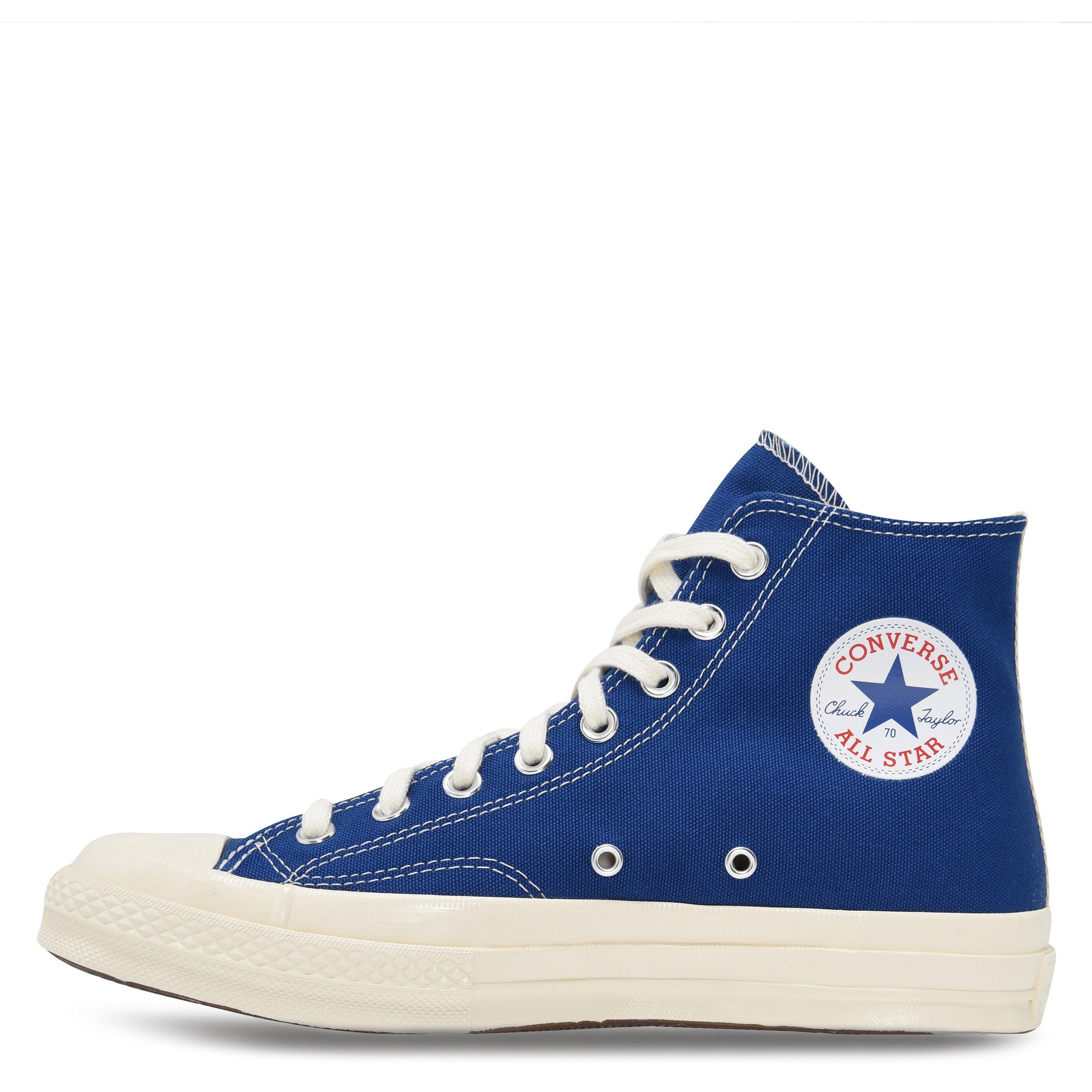 Blue 2 - Comme des Garcons PLAY - Chuck Logo High Top Trainers - 3