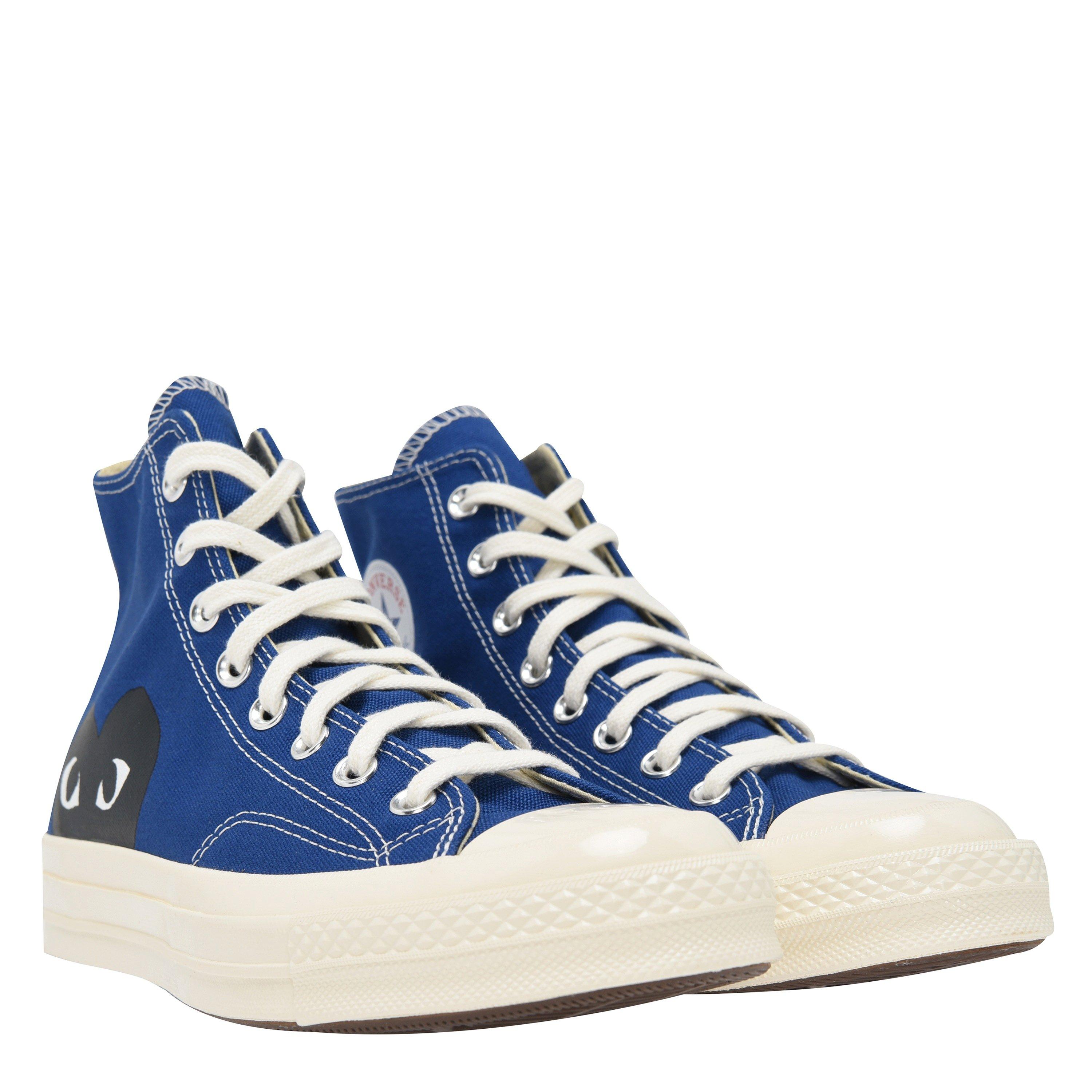 Blue 2 - Comme des Garcons PLAY - Chuck Logo High Top Trainers - 4