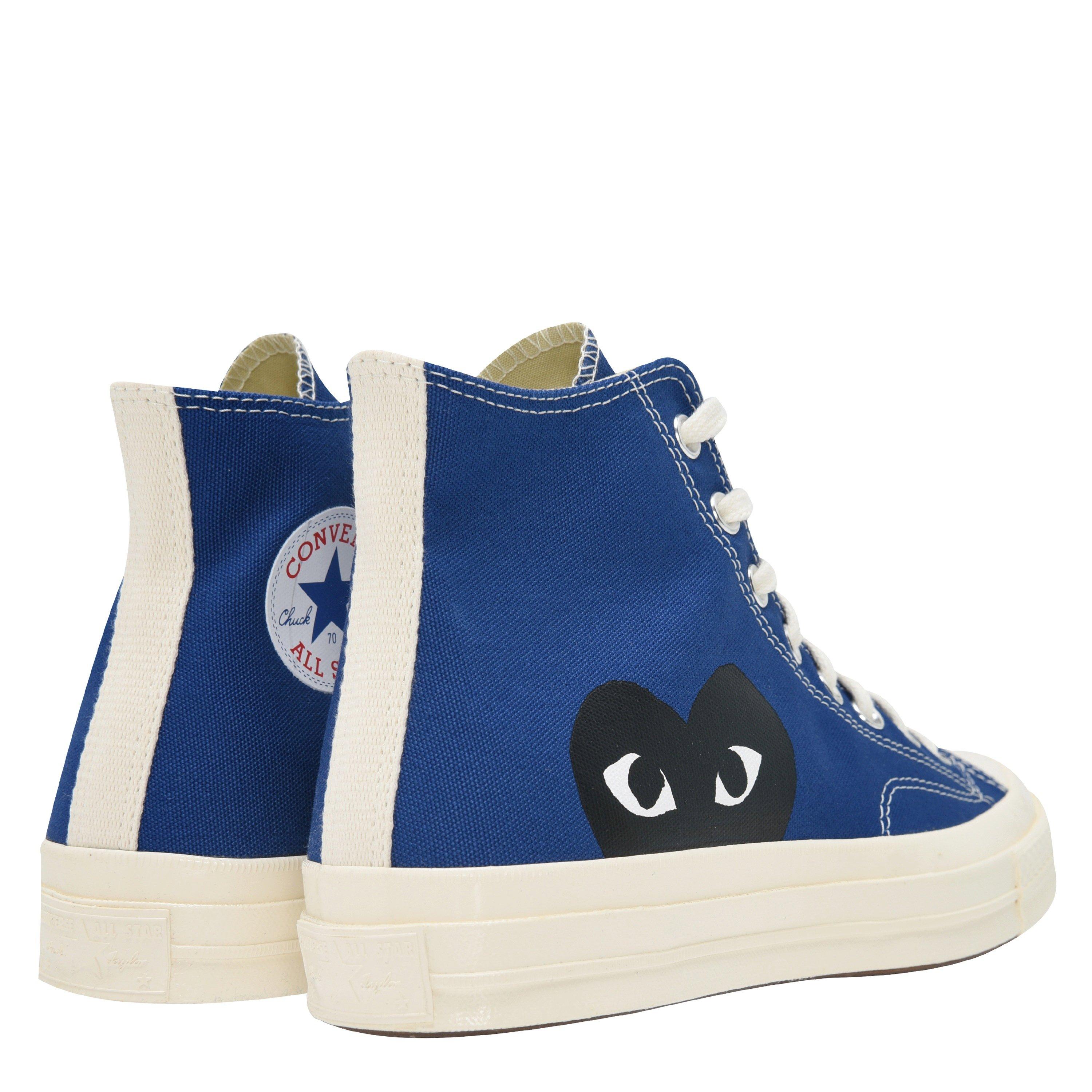 Blue 2 - Comme des Garcons PLAY - Chuck Logo High Top Trainers - 5