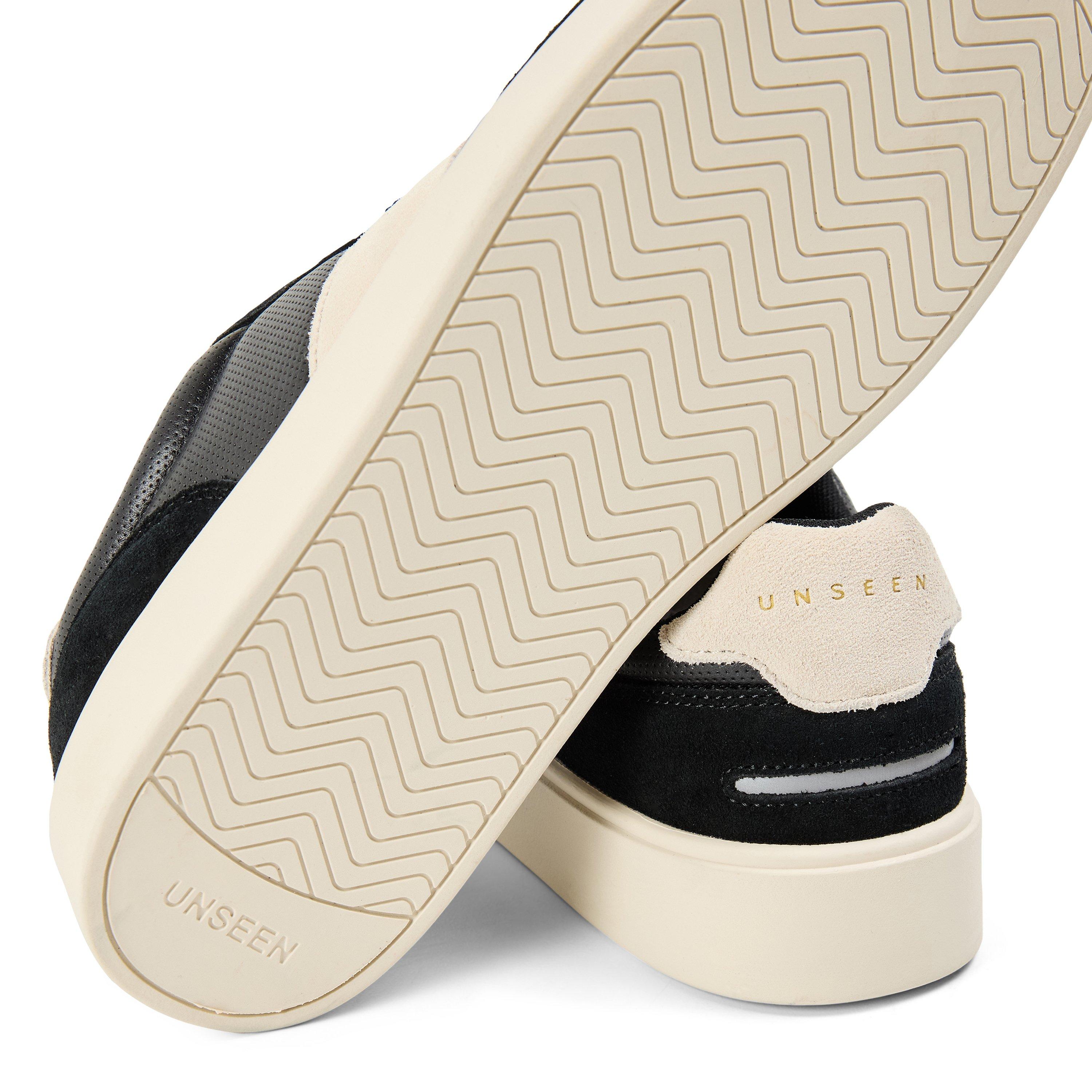 Black/Tpe/Gld - Unseen Footwear - Men's Halket Low-Top Trainers - 3