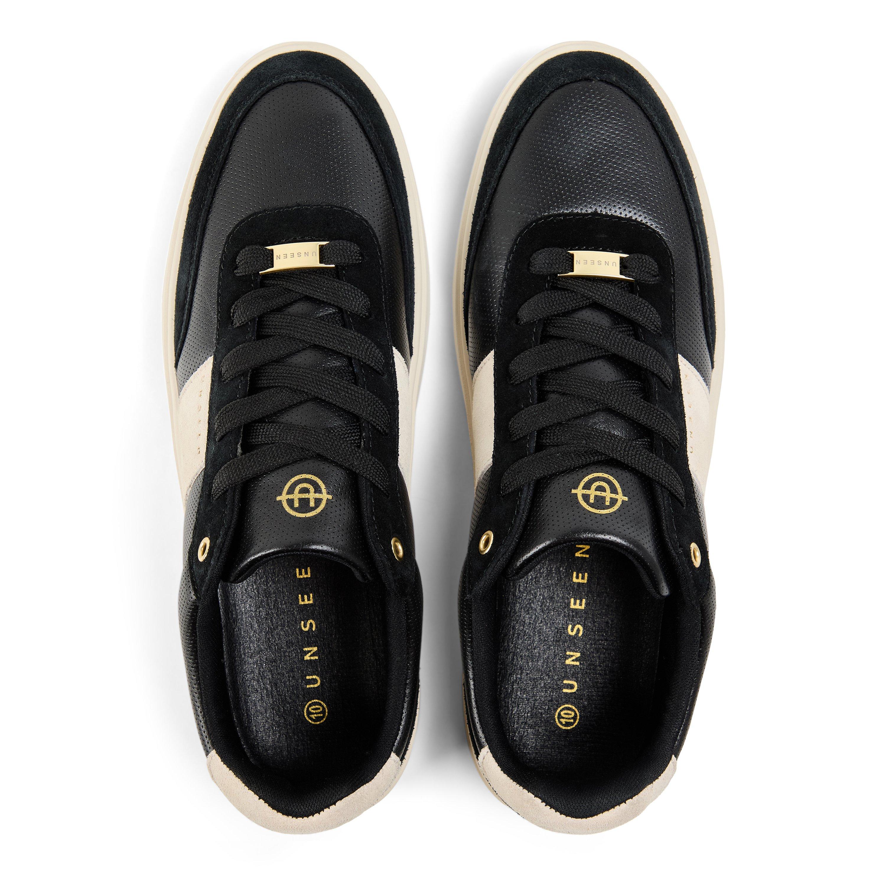 Black/Tpe/Gld - Unseen Footwear - Men's Halket Low-Top Trainers - 4