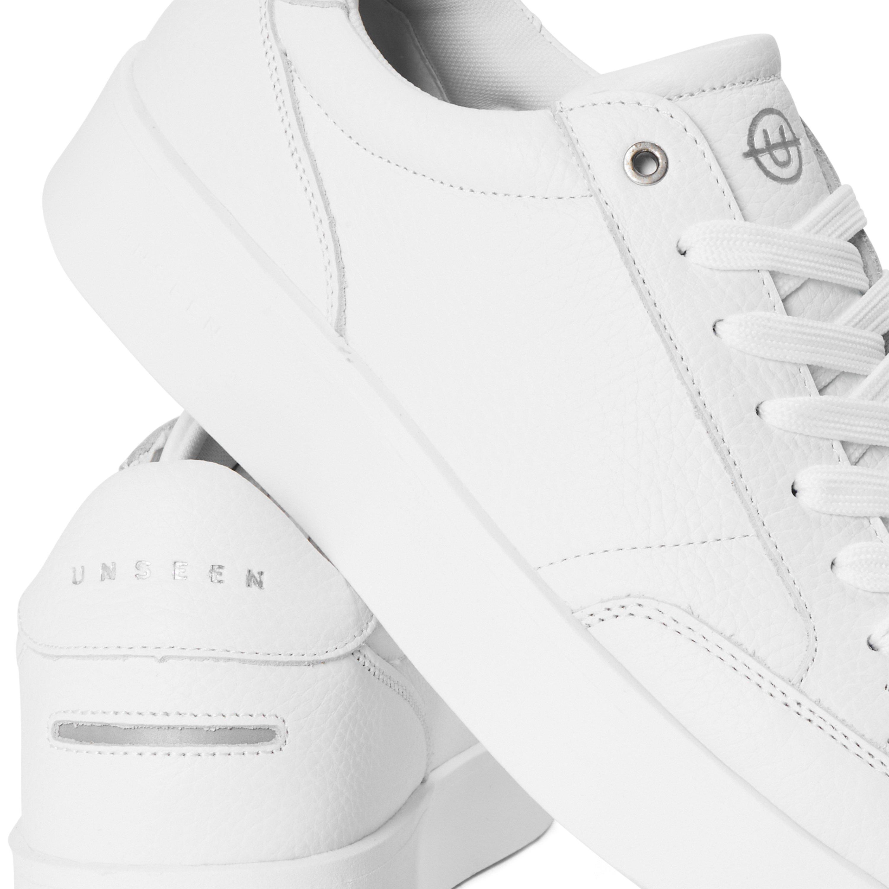 Tumbled White - Unseen Footwear - Men's Helier Tum Low-Top Trainers - 3