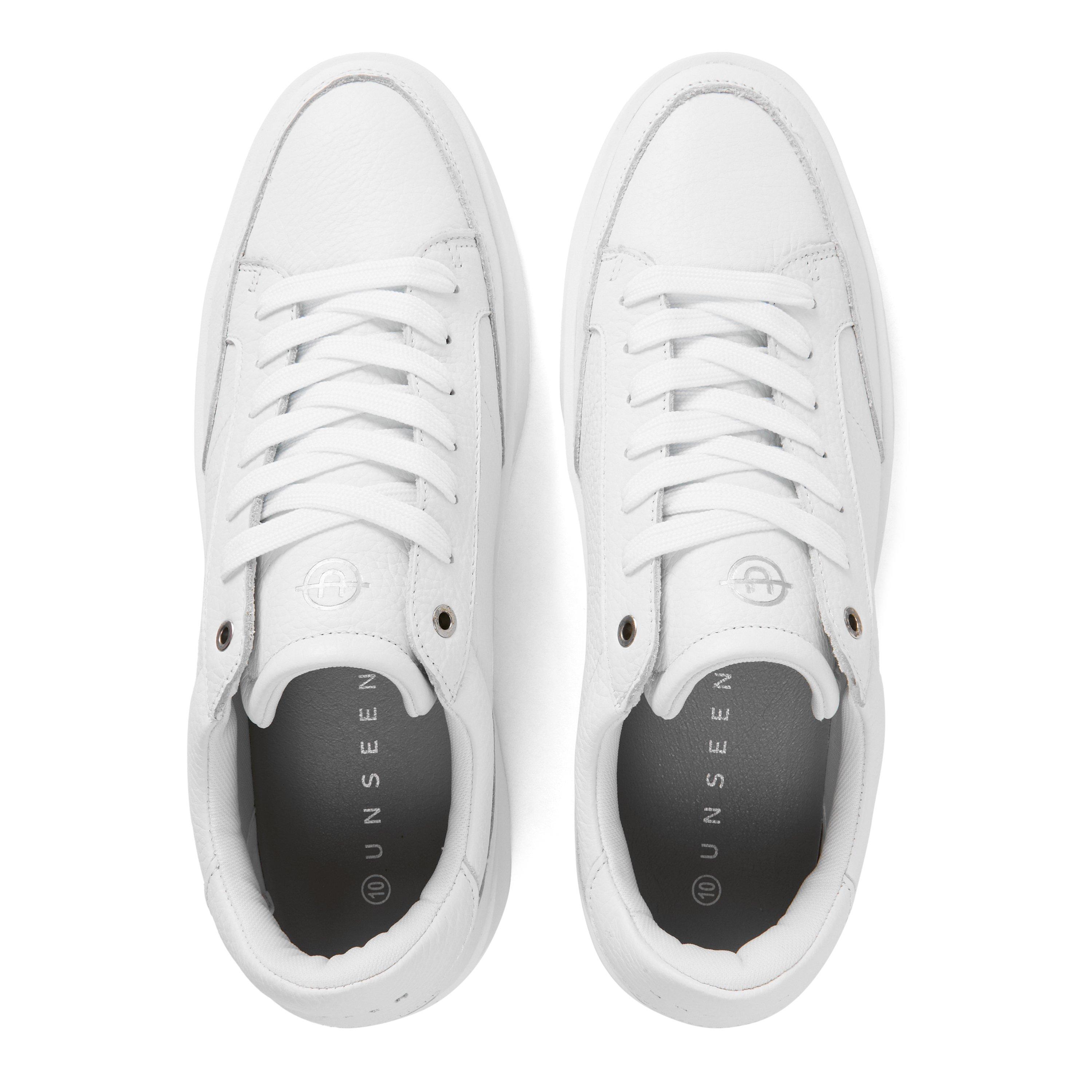 Tumbled White - Unseen Footwear - Men's Helier Tum Low-Top Trainers - 4