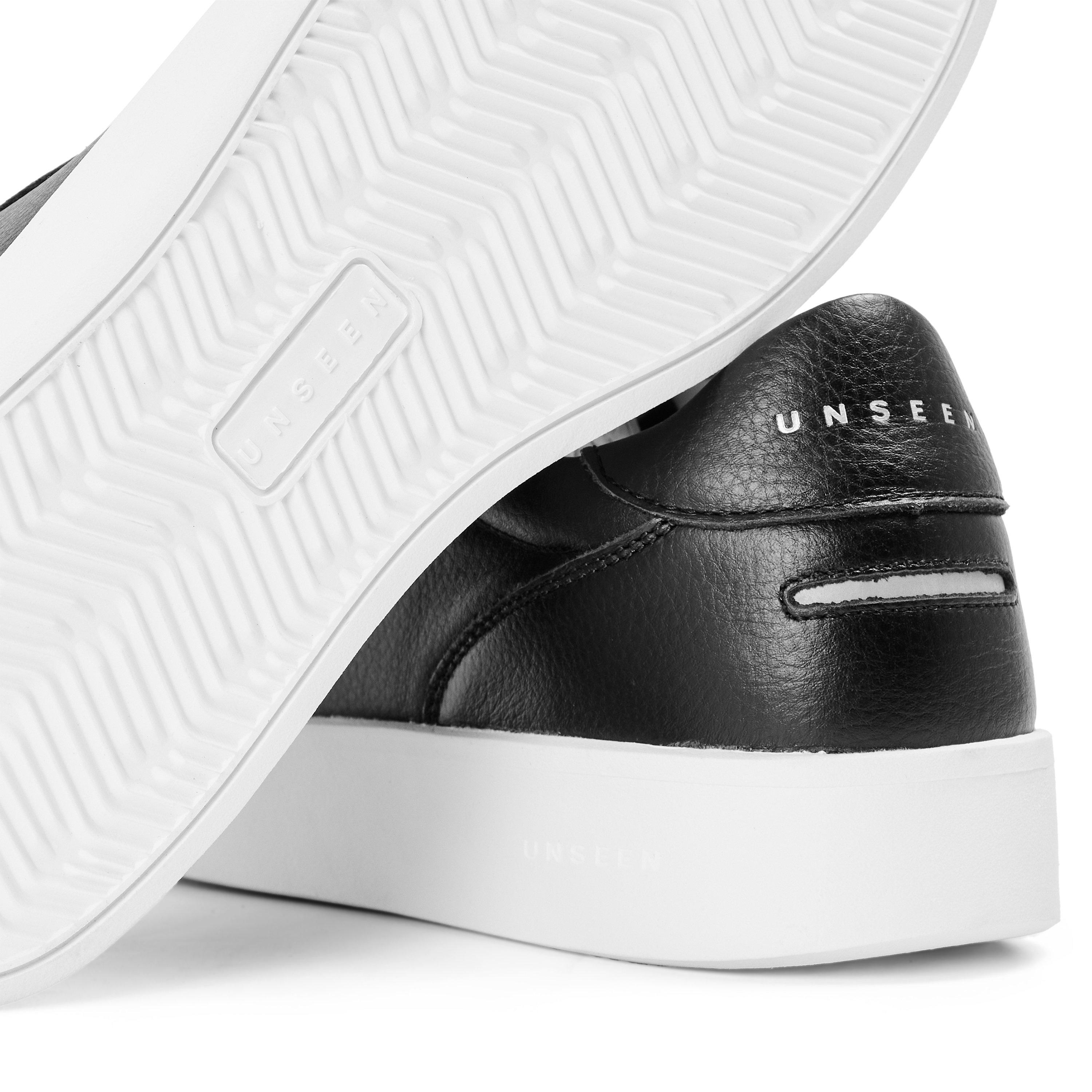 Tumbled Black - Unseen Footwear - Men's Helier Tum Low-Top Trainers - 3