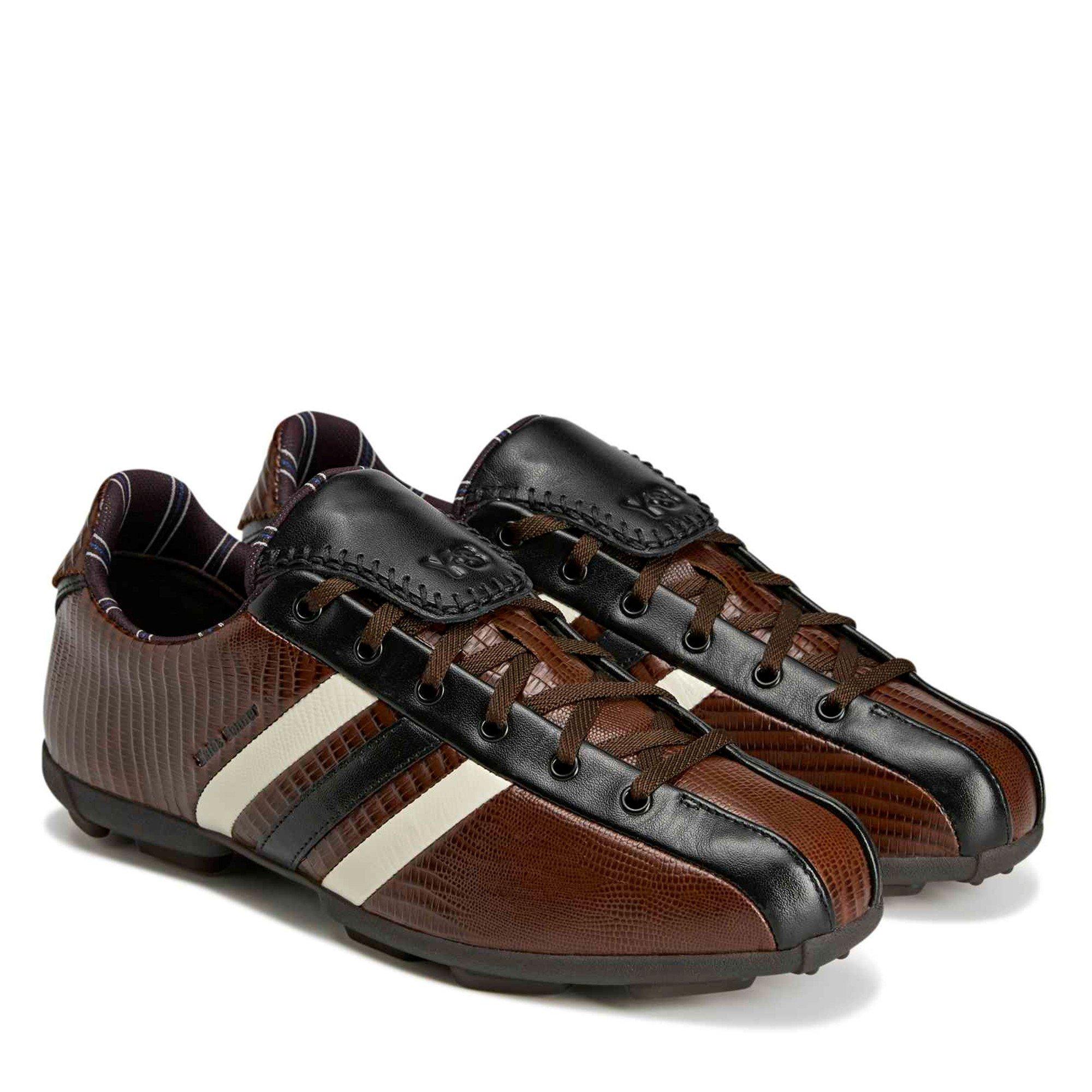 Wht/Brwn/Blue - adidas Originals - Mens Wales Bonner Y3 The Field Lizzard Low-Top Trainers - 3